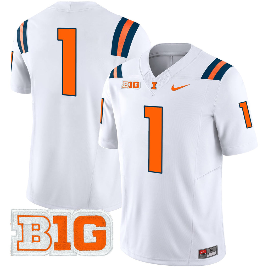 Men's Illinois Fighting Illini 2024 Vapor Limited Jersey - All Stitched