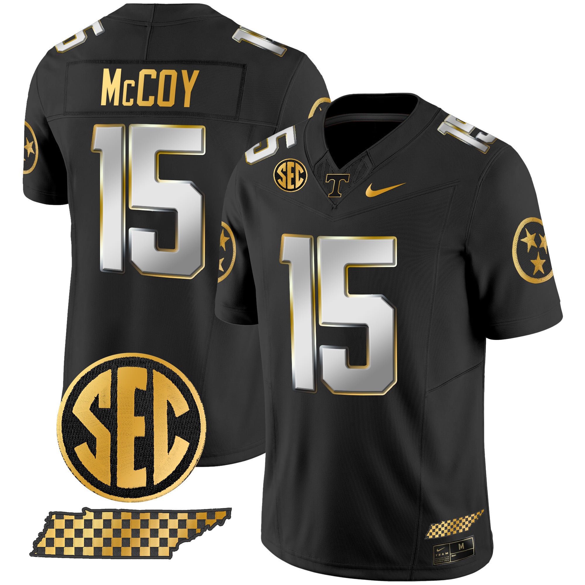 Men's Tennessee Volunteers 2024 Gold Vapor Limited Jersey V2 - All Stitched