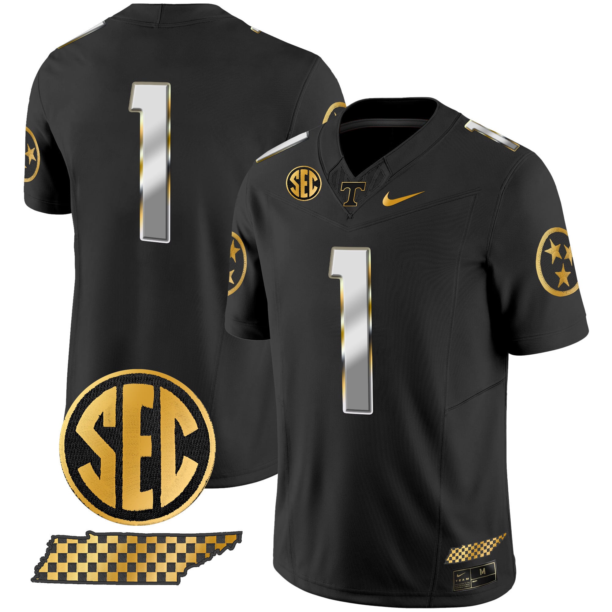 Men's Tennessee Volunteers 2024 Gold Vapor Limited Jersey V2 - All Stitched