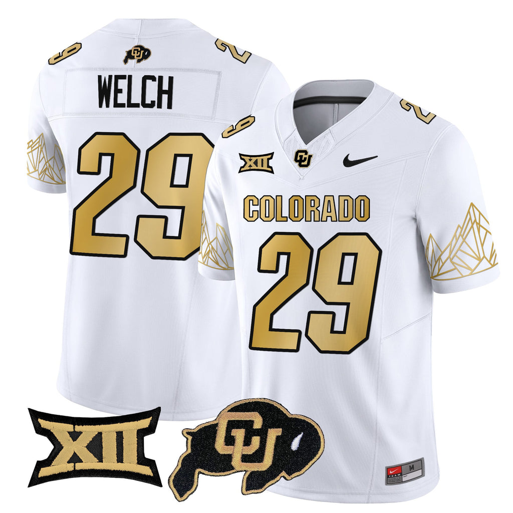 Men's Colorado Buffaloes Vapor Limited Jersey V4 - Big 12 XII Patch - All Stitched