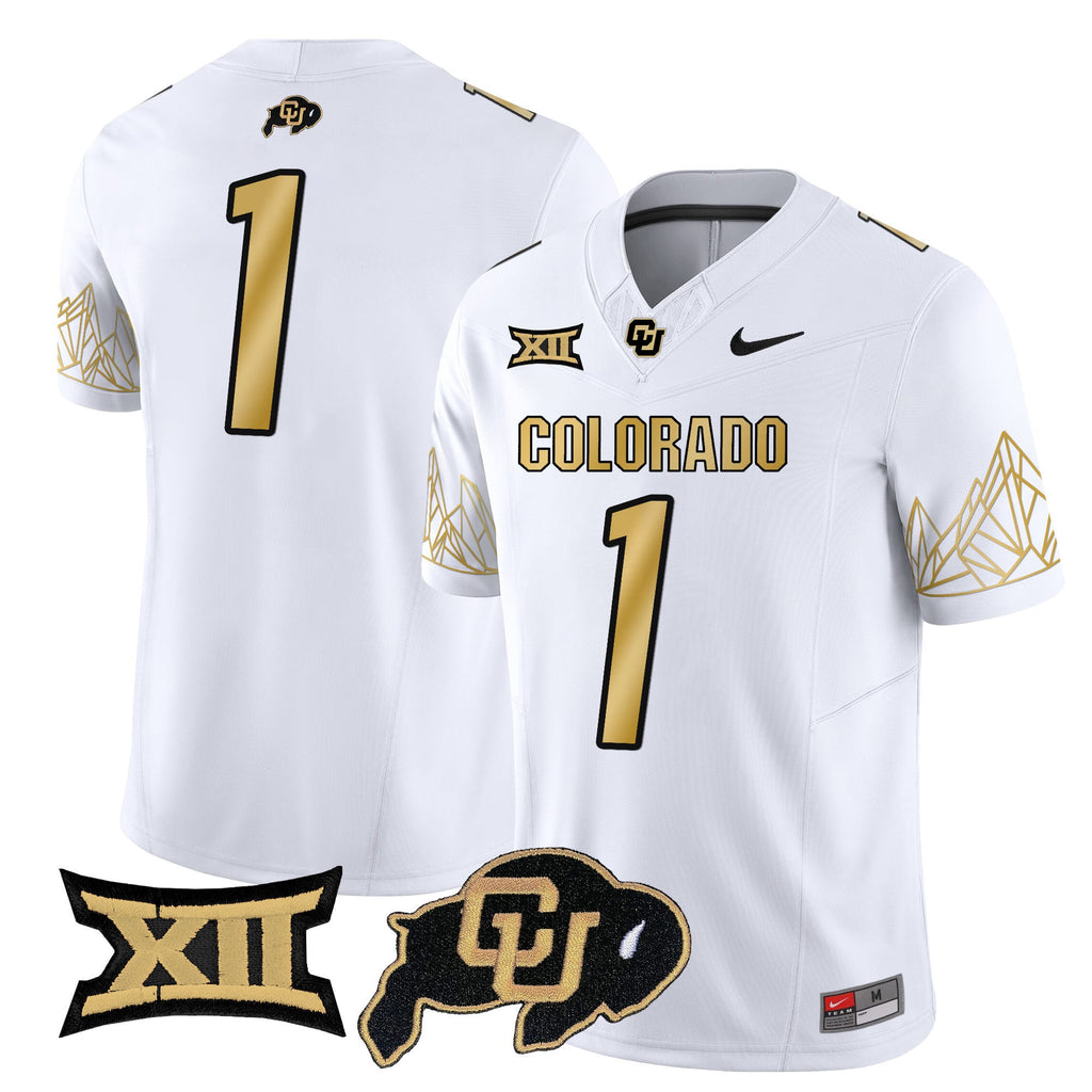 Men's Colorado Buffaloes Vapor Limited Jersey V4 - Big 12 XII Patch - All Stitched