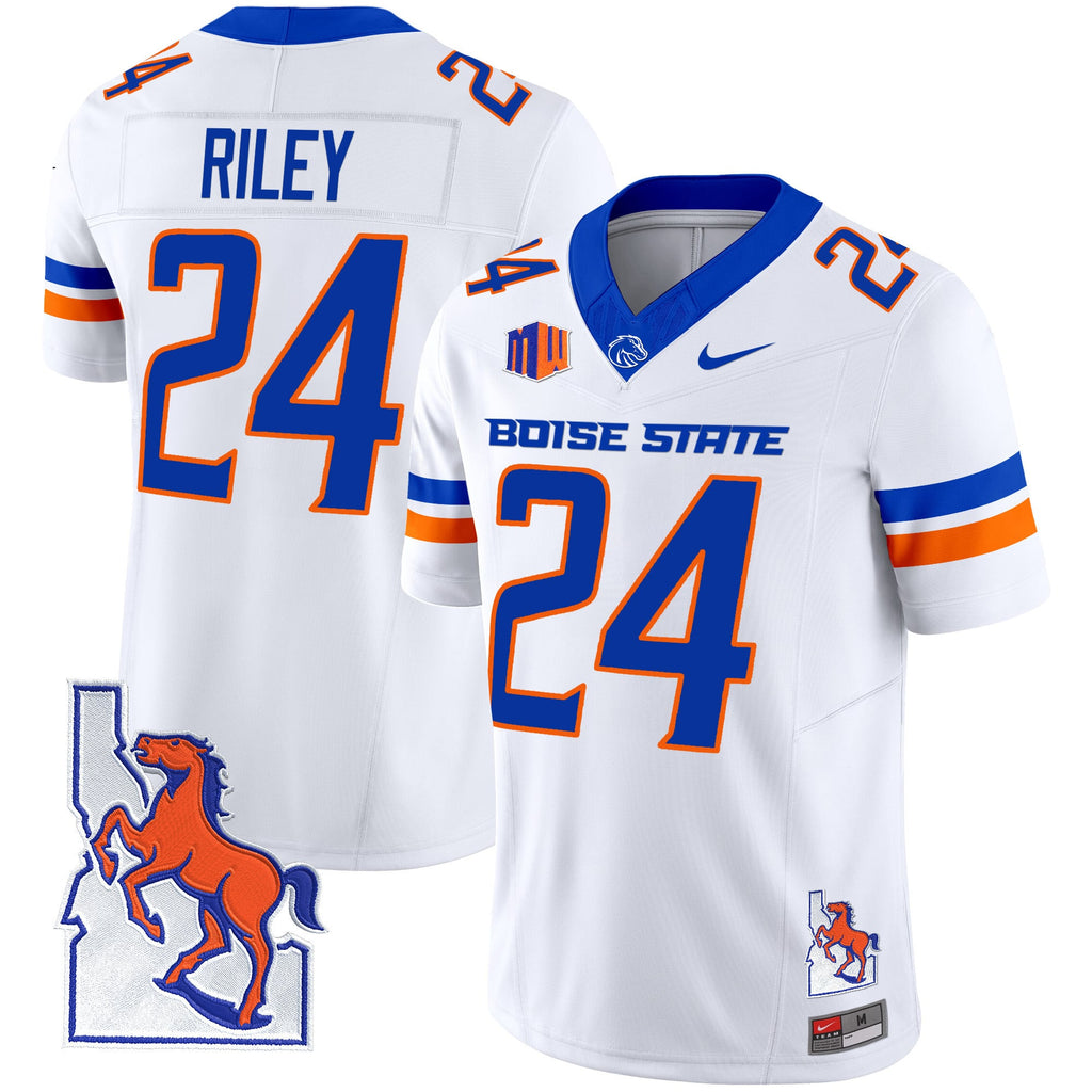 Men's Boise State Broncos 2024 Map Patch Vapor Limited Jersey - All Stitched
