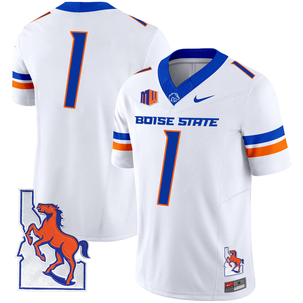 Men's Boise State Broncos 2024 Map Patch Vapor Limited Jersey - All Stitched
