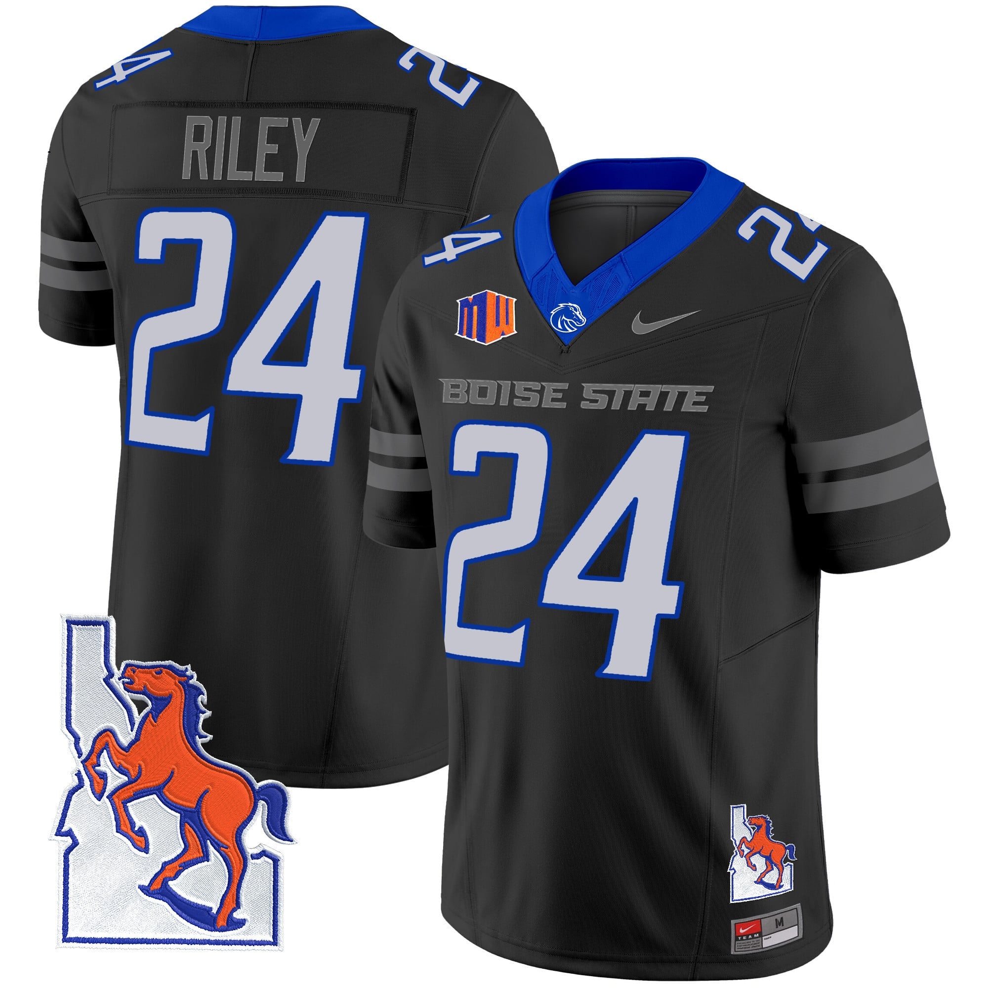 Men's Boise State Broncos 2024 Map Patch Vapor Limited Jersey - All Stitched