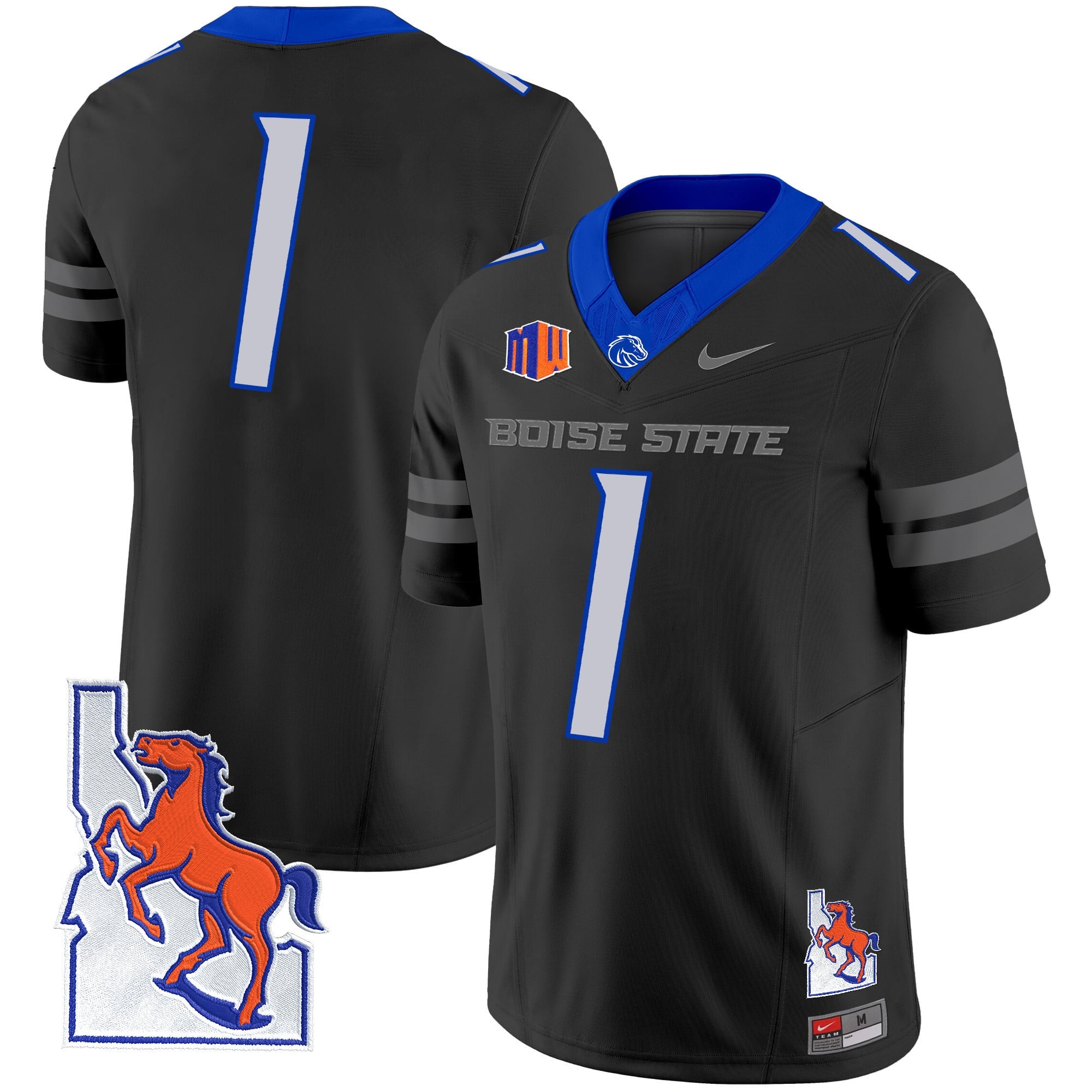 Men's Boise State Broncos 2024 Map Patch Vapor Limited Jersey - All Stitched