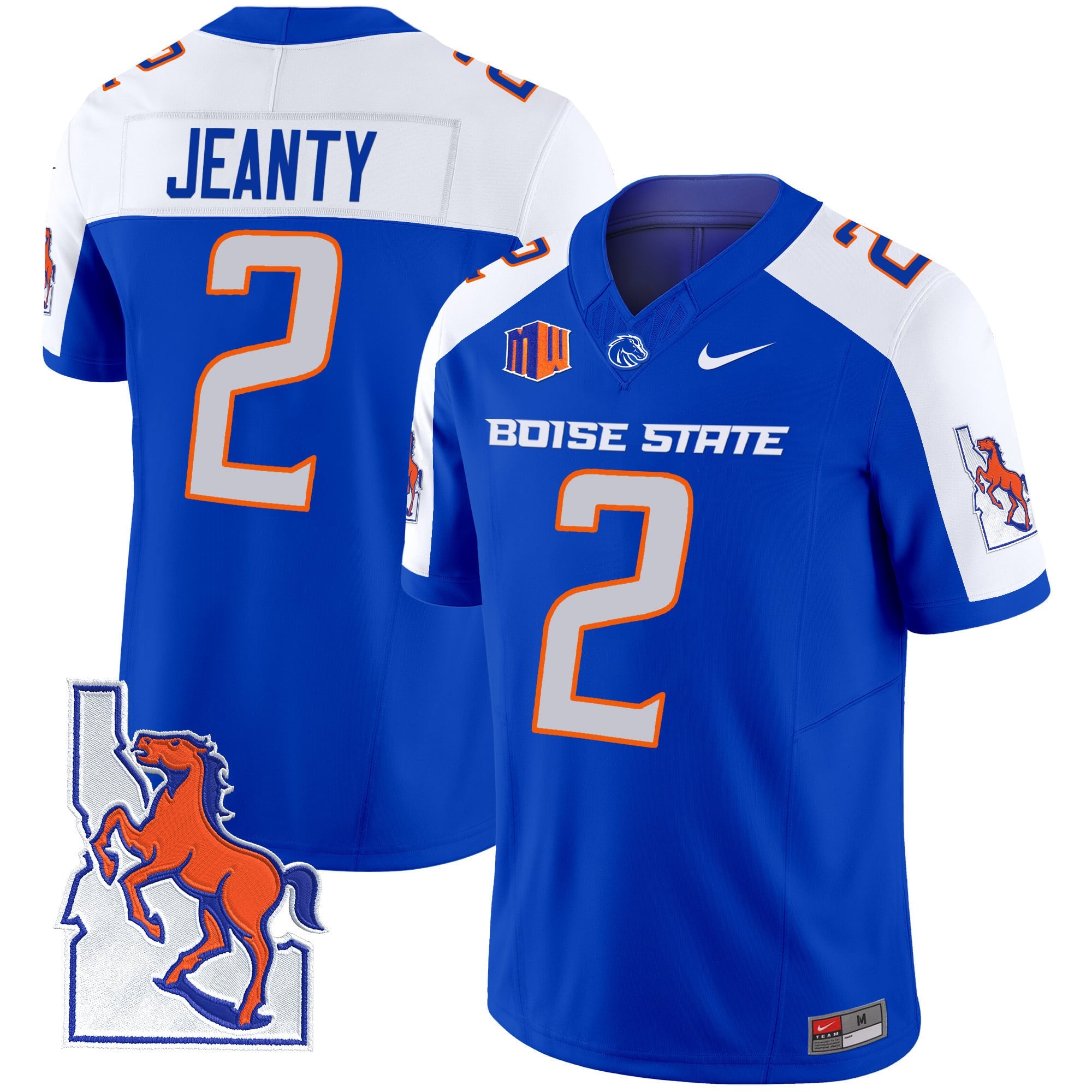 Men's Boise State Broncos 2024 Map Patch Vapor Limited Jersey - All Stitched