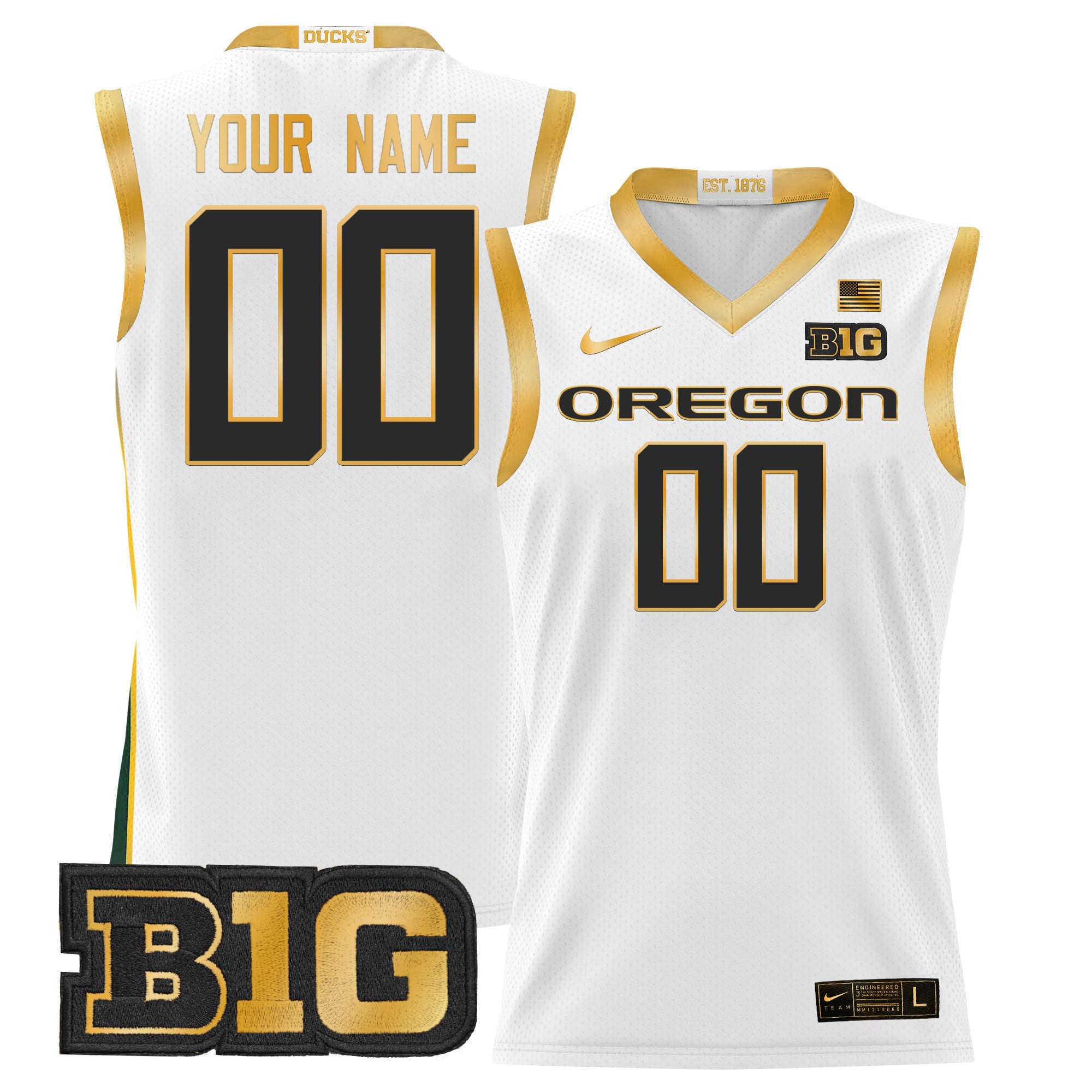 Oregon Ducks 2024 Lightweight Basketball Custom Jersey - All Stitched