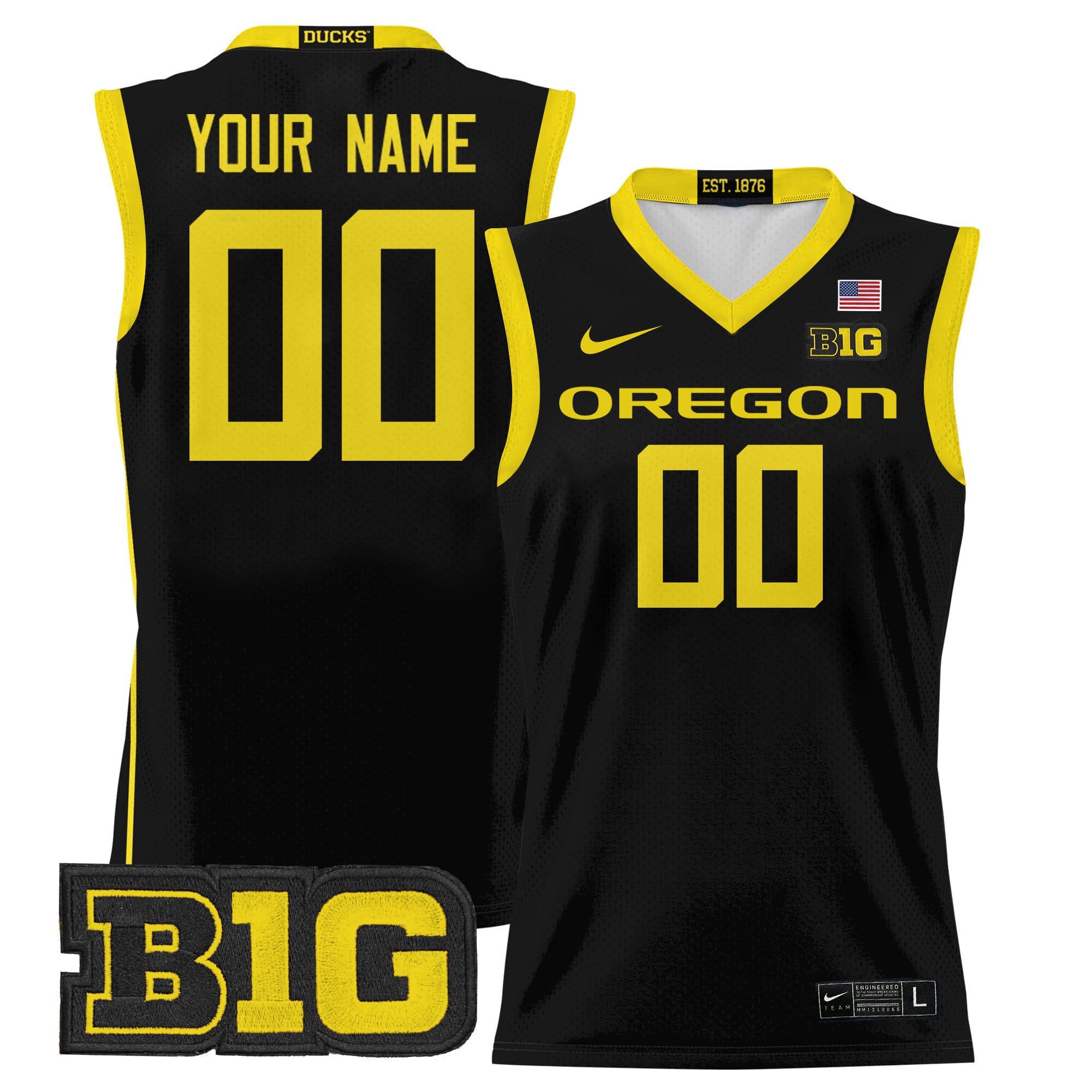 Oregon Ducks 2024 Lightweight Basketball Custom Jersey - All Stitched