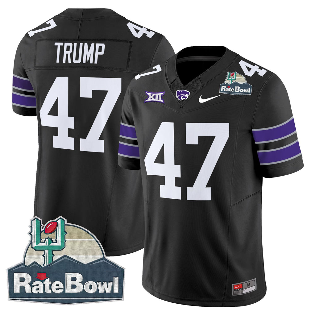 Men's Kansas State Wildcats 2025 Rate Bowl Patch Vapor Limited Jersey - All Stitched