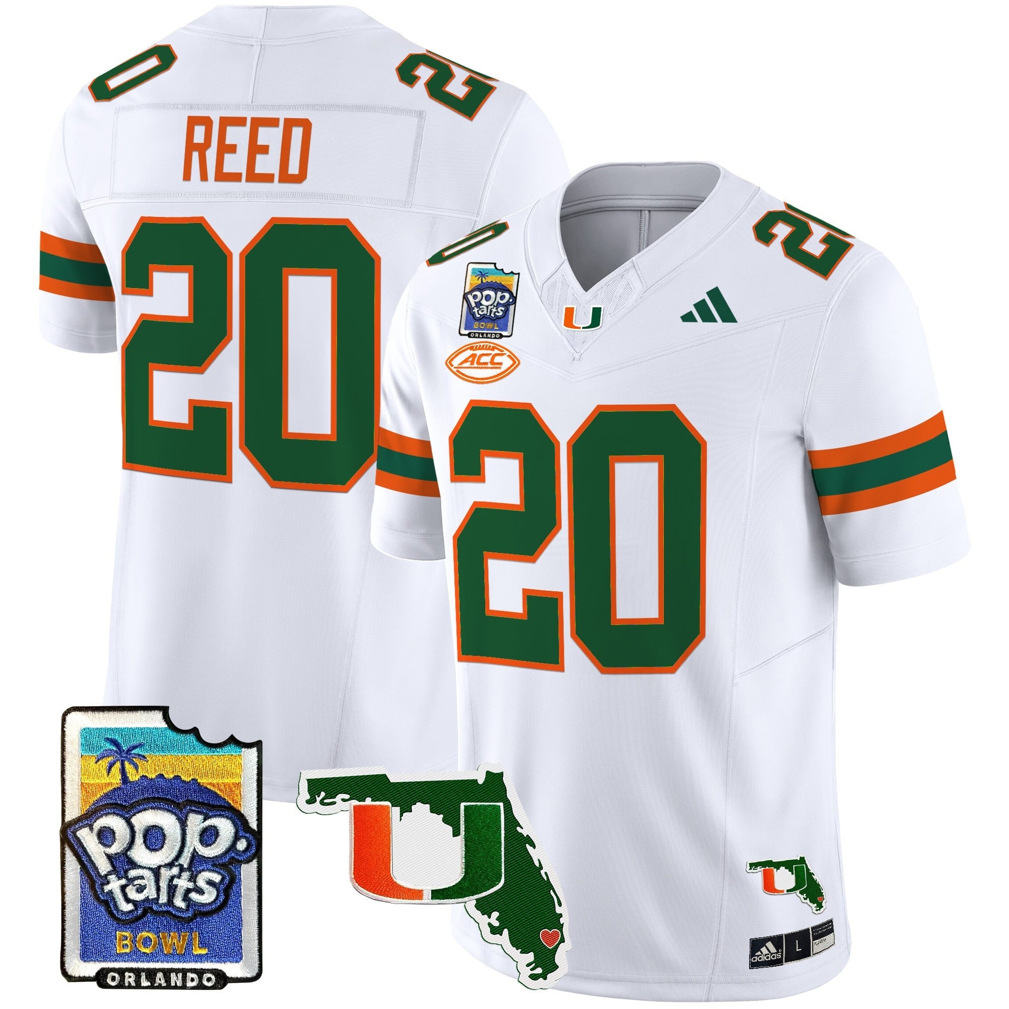 Men's Miami Hurricanes 2025 PopTarts Bowl Patch Vapor Limited Jersey - All Stitched