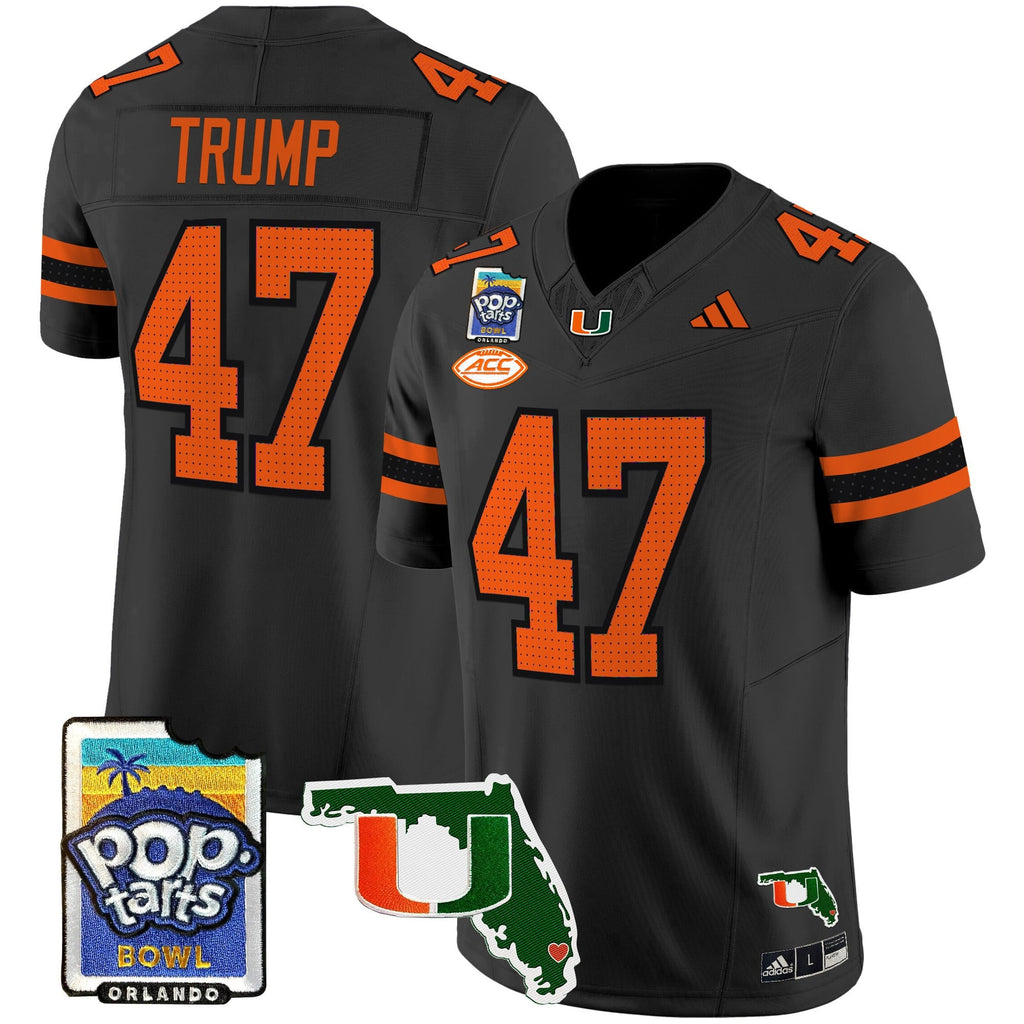 Men's Miami Hurricanes 2025 PopTarts Bowl Patch Vapor Limited Jersey - All Stitched