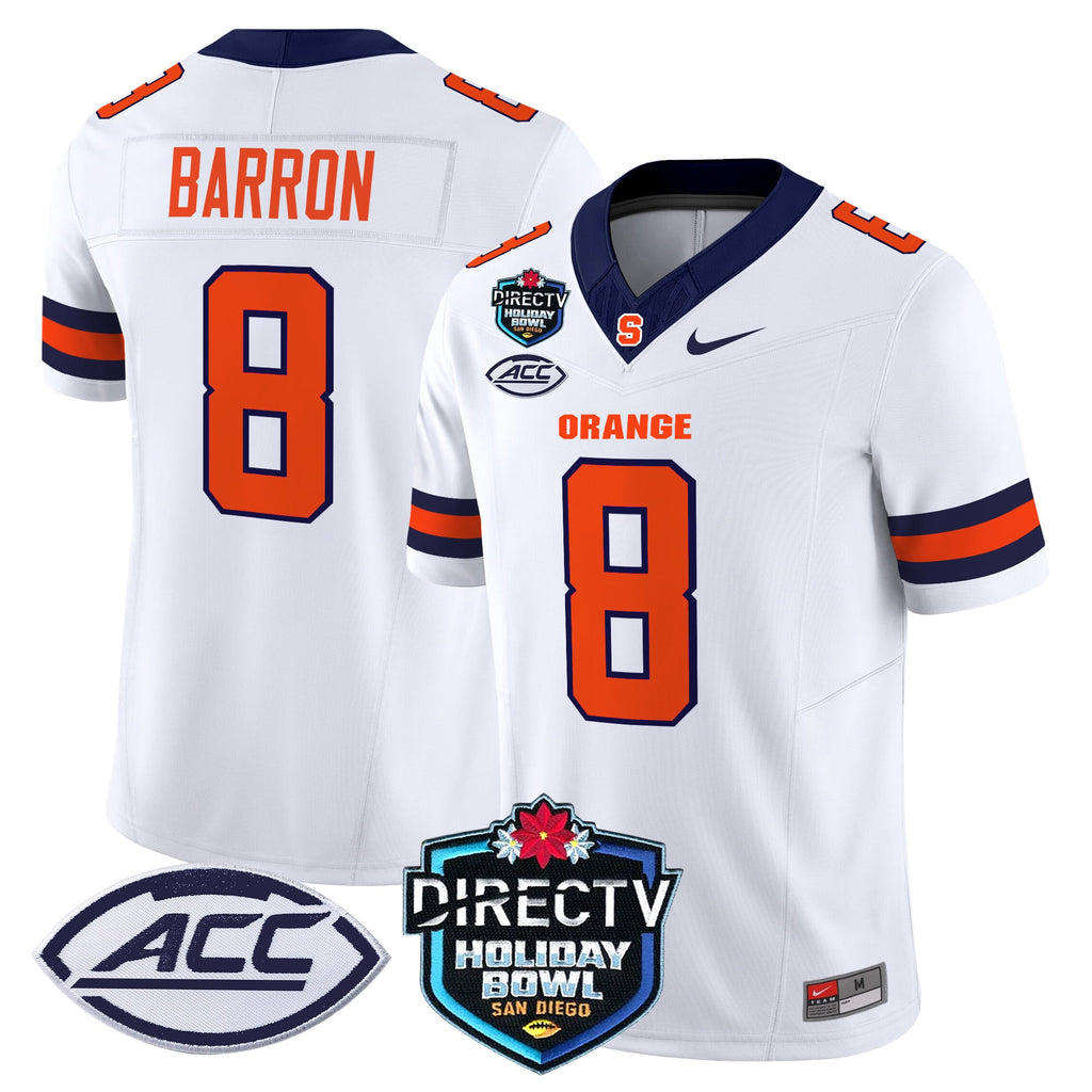 Men's Syracuse Orange 2025 Holiday Bowl Patch Vapor Limited Jersey - All Stitched