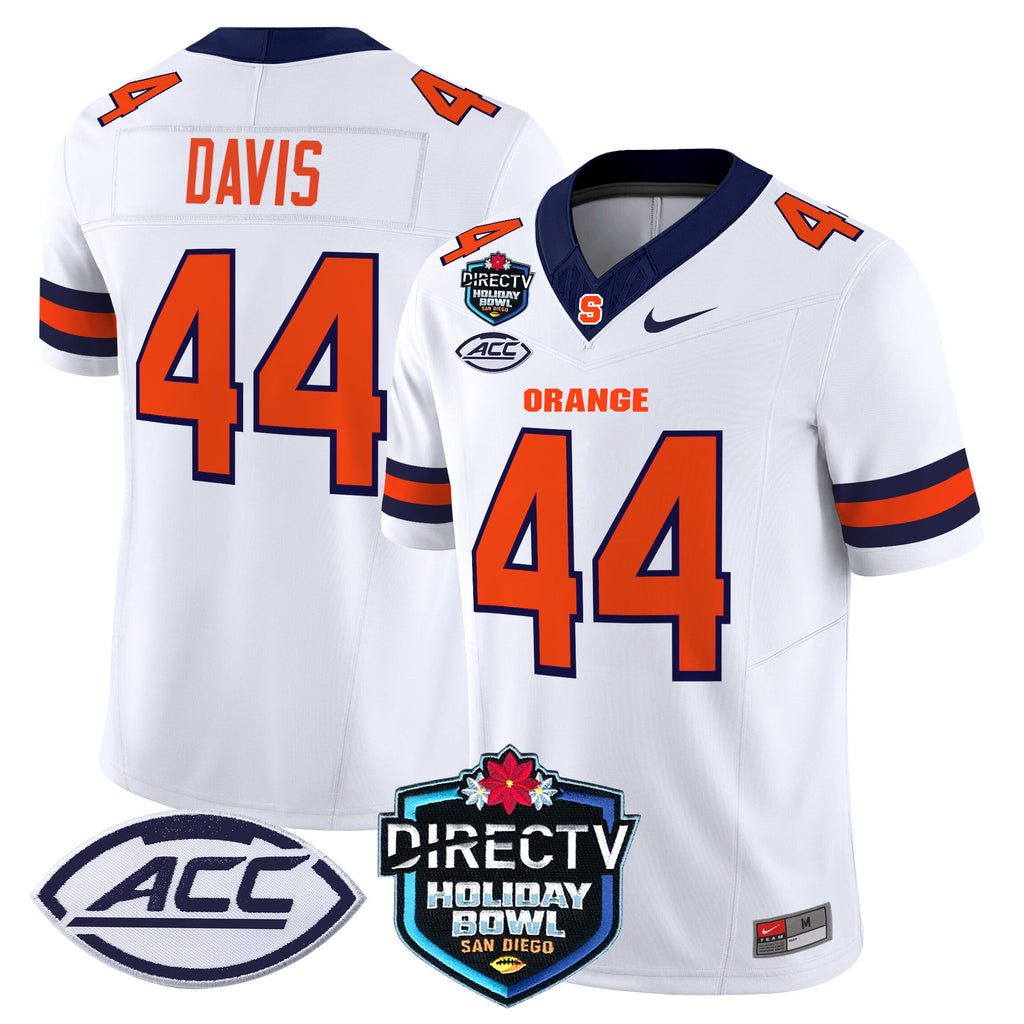Men's Syracuse Orange 2025 Holiday Bowl Patch Vapor Limited Jersey - All Stitched