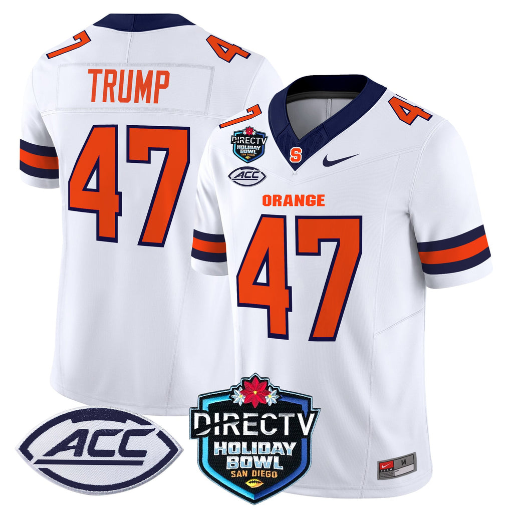 Men's Syracuse Orange 2025 Holiday Bowl Patch Vapor Limited Jersey - All Stitched