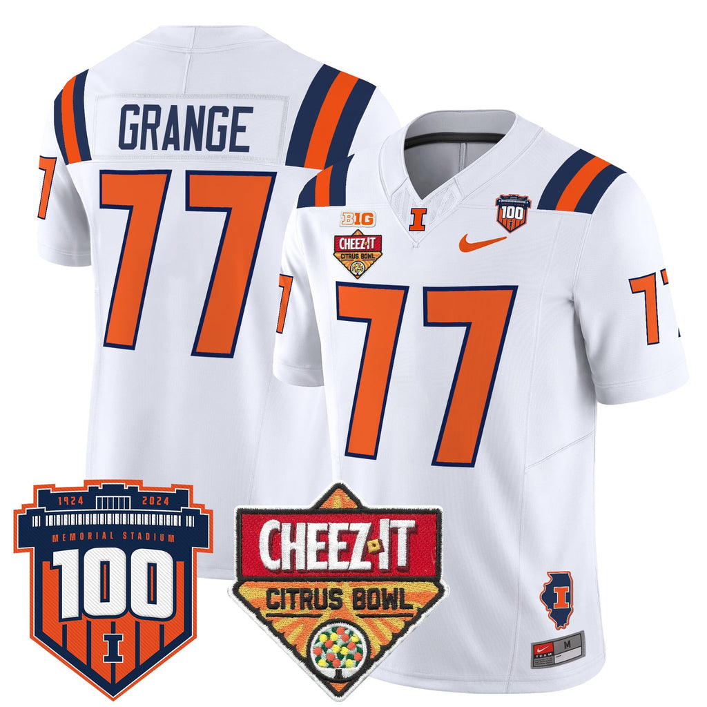 Men's Illinois Fighting Illini 2025 Cheez-It Citrus Bowl Patch Vapor Limited Jersey - All Stitched