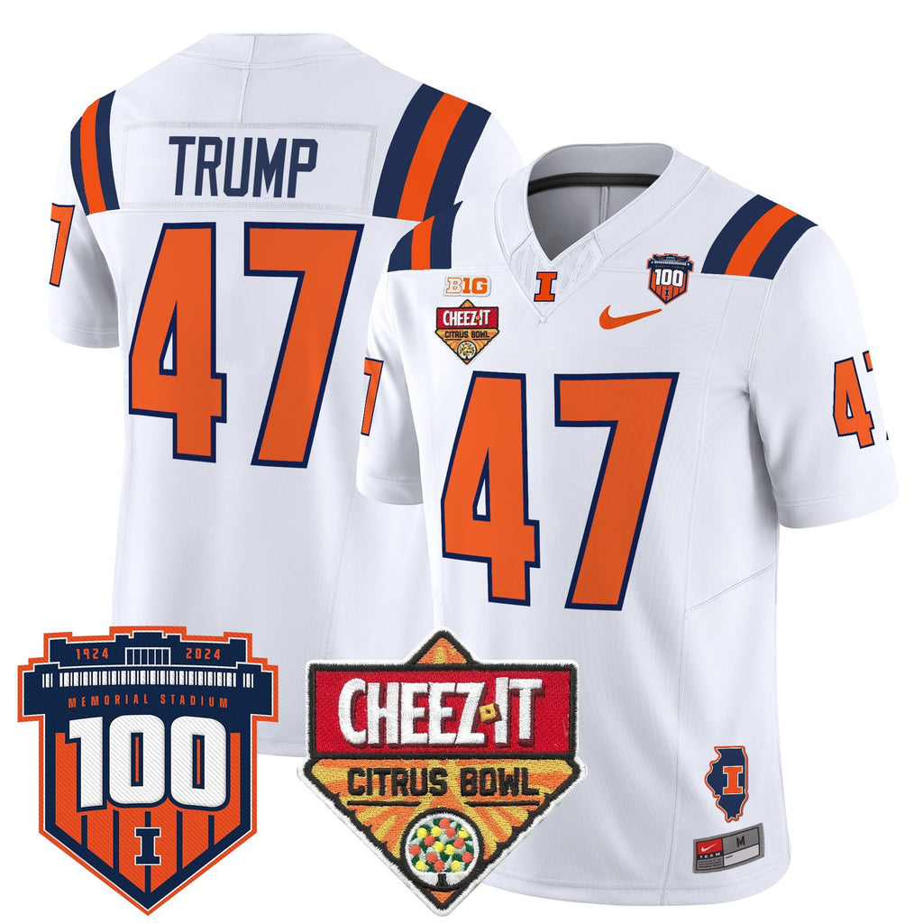 Men's Illinois Fighting Illini 2025 Cheez-It Citrus Bowl Patch Vapor Limited Jersey - All Stitched