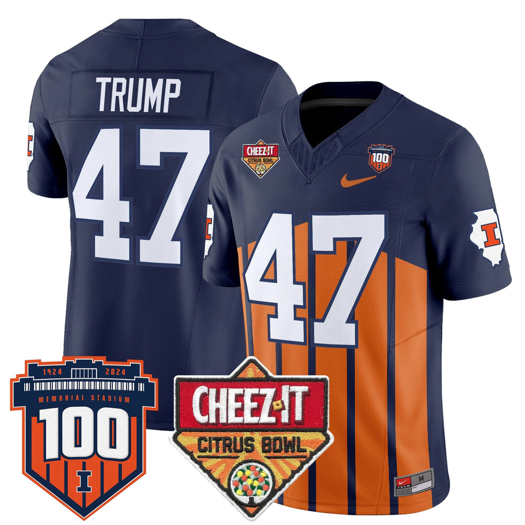 Men's Illinois Fighting Illini 2025 Cheez-It Citrus Bowl Patch Vapor Limited Jersey - All Stitched