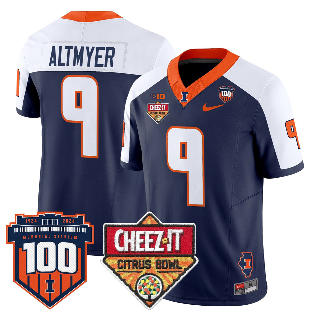 Men's Illinois Fighting Illini 2025 Cheez-It Citrus Bowl Patch Vapor Limited Jersey - All Stitched