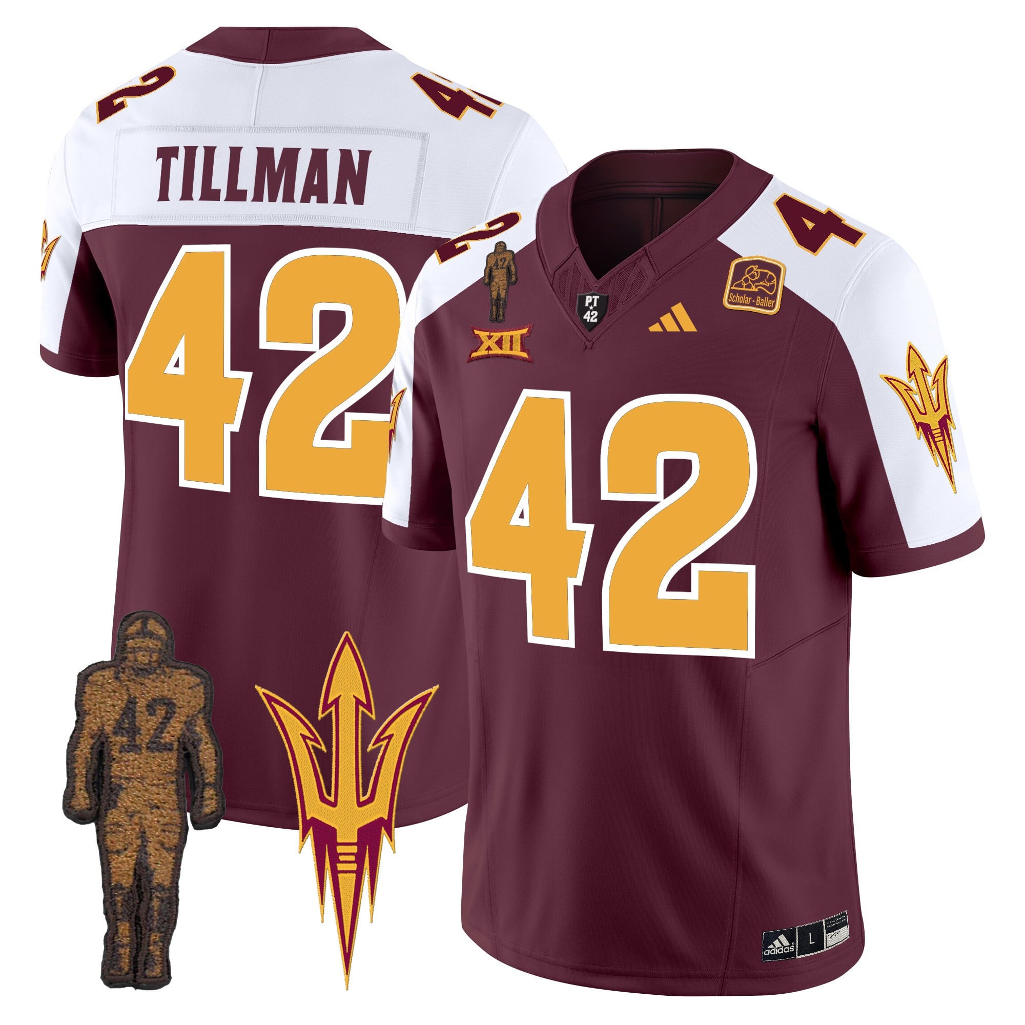 Men's Arizona State Sun Devils 2024 Pat Tillman Honoring Patch Vapor Limited Jersey - All Stitched
