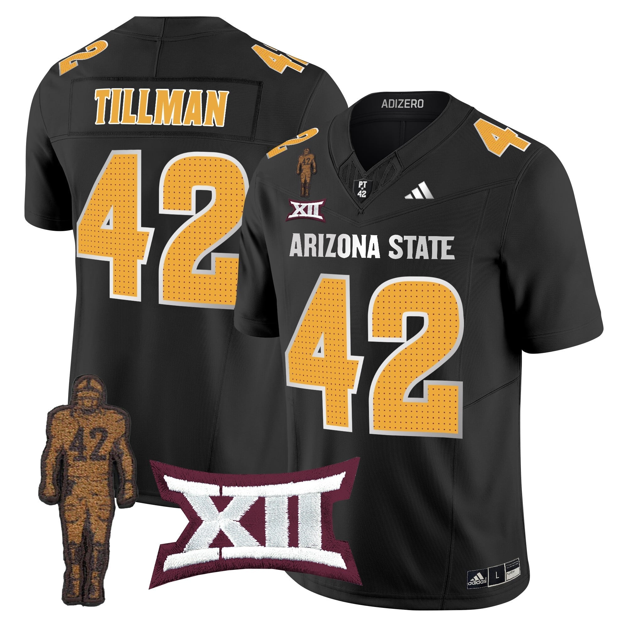 Men's Arizona State Sun Devils 2024 Pat Tillman Honoring Patch Vapor Limited Jersey V2 - All Stitched