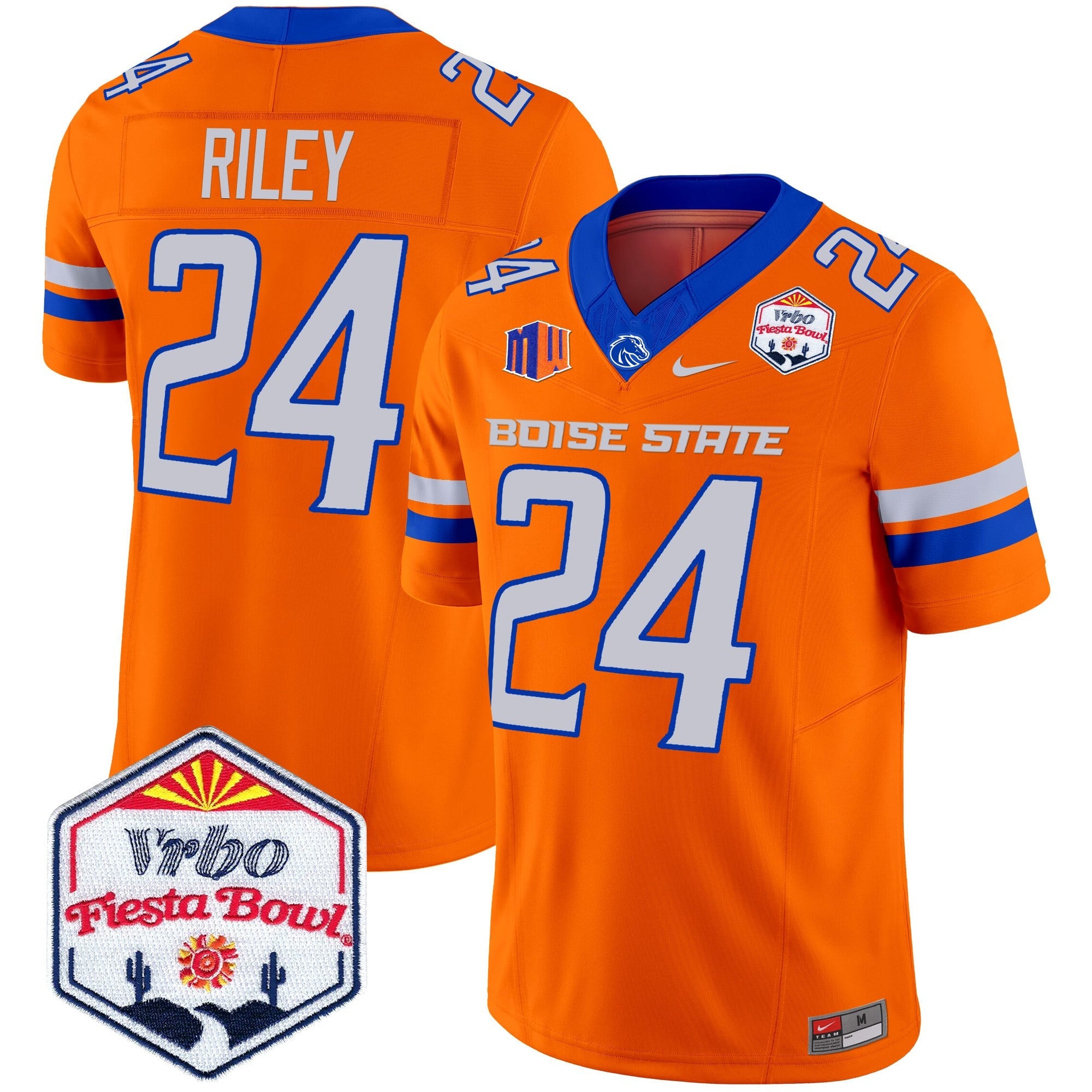 Men's Boise State Broncos 2025 The Fiesta Bowl Patch Vapor Limited Jersey - All Stitched