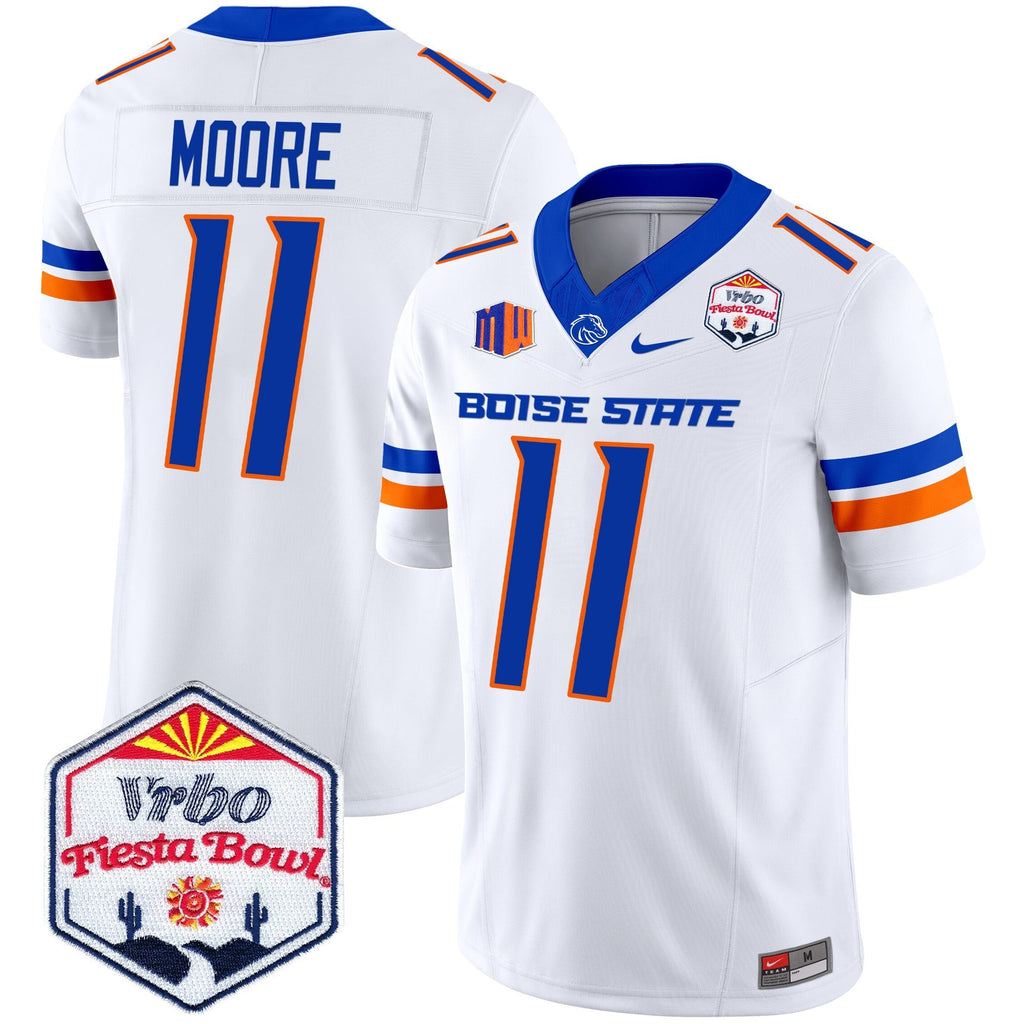 Men's Boise State Broncos 2025 The Fiesta Bowl Patch Vapor Limited Jersey - All Stitched