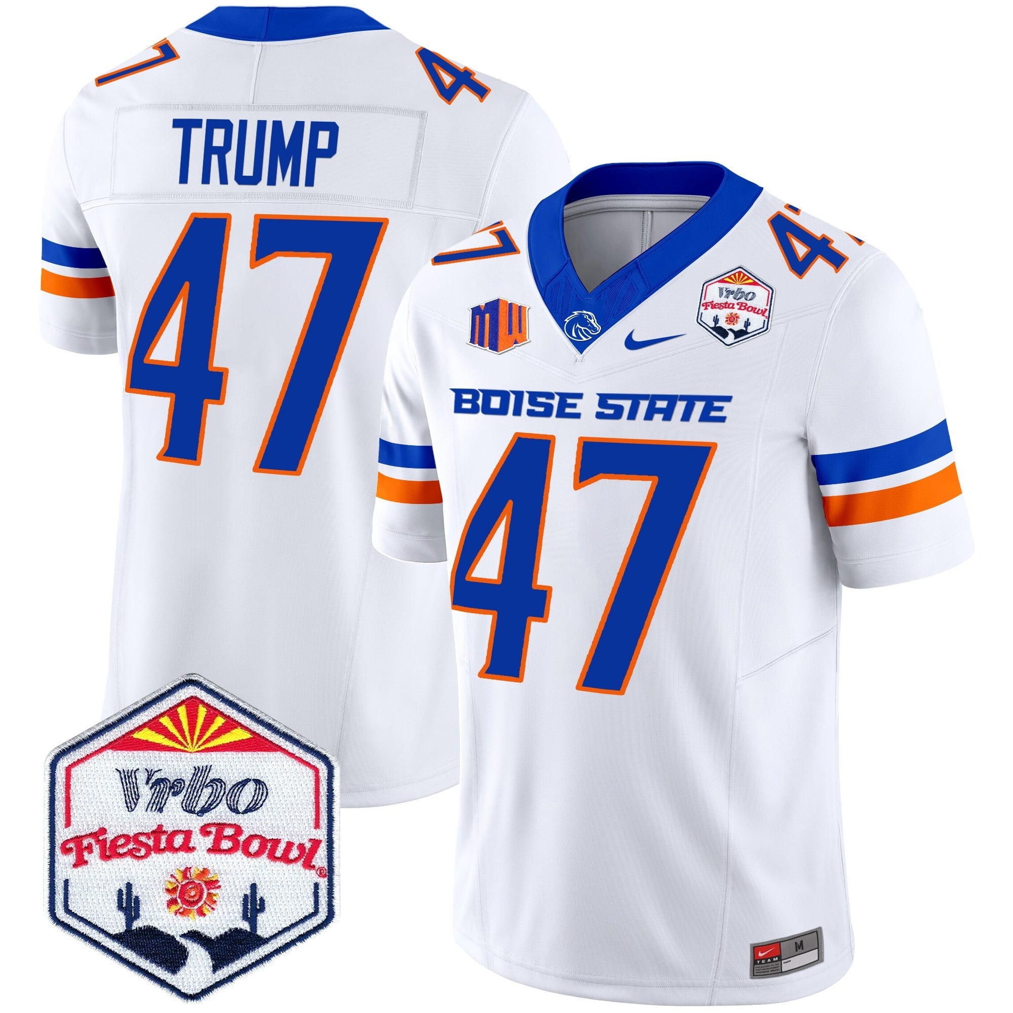Men's Boise State Broncos 2025 The Fiesta Bowl Patch Vapor Limited Jersey - All Stitched