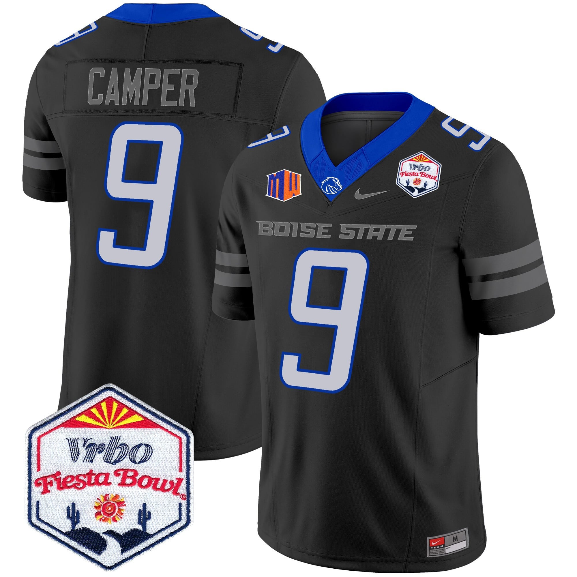 Men's Boise State Broncos 2025 The Fiesta Bowl Patch Vapor Limited Jersey - All Stitched