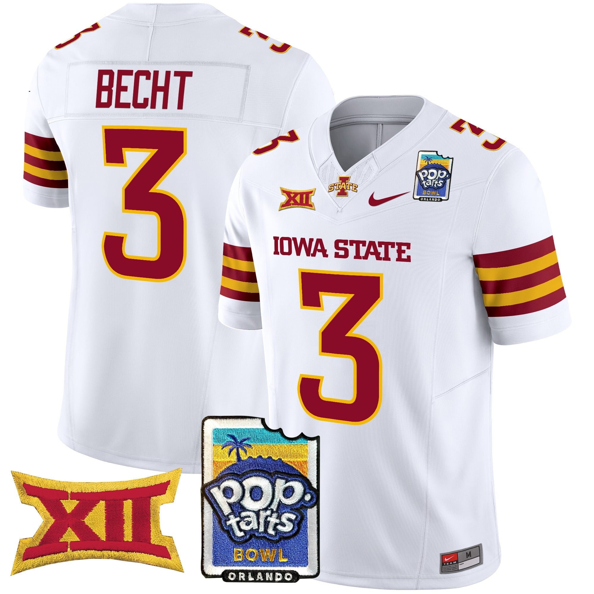 Men's Iowa State Cyclones 2025 PopTarts Bowl Patch Vapor Limited Jersey - All Stitched