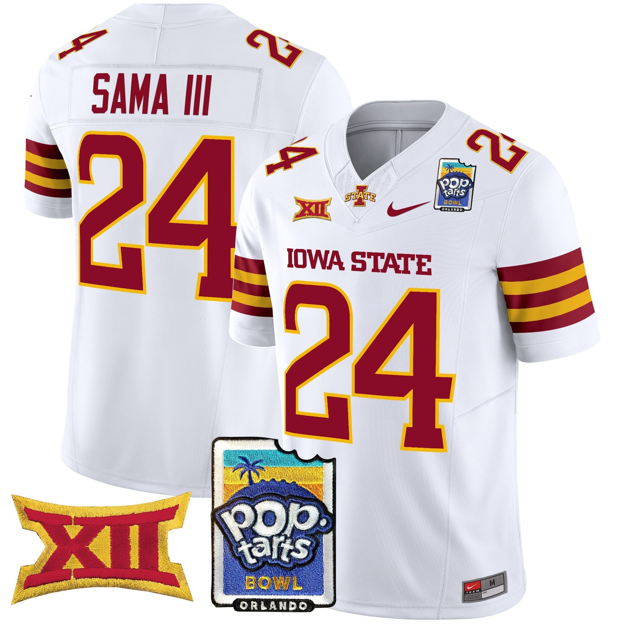 Men's Iowa State Cyclones 2025 PopTarts Bowl Patch Vapor Limited Jersey - All Stitched