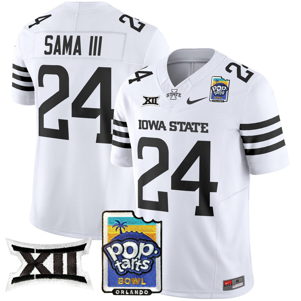 Men's Iowa State Cyclones 2025 PopTarts Bowl Patch Vapor Limited Jersey - All Stitched