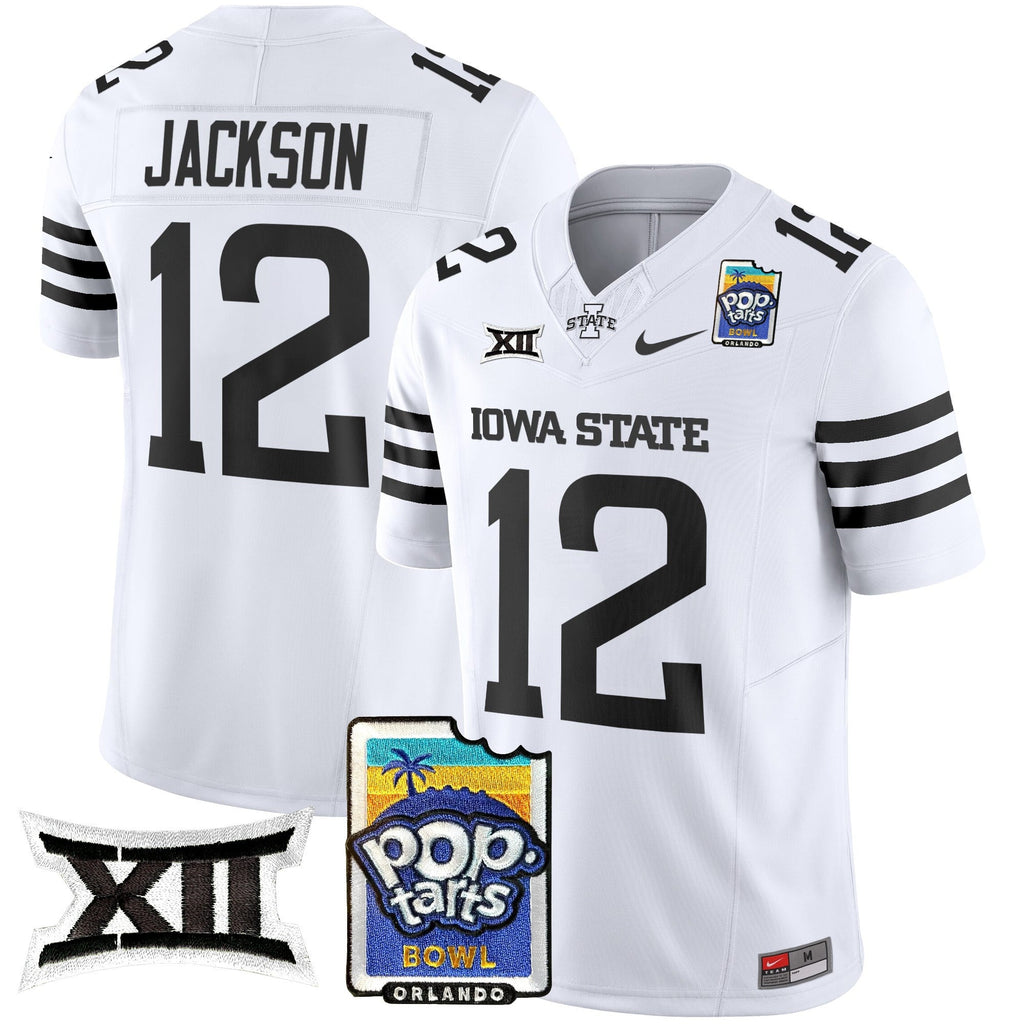 Men's Iowa State Cyclones 2025 PopTarts Bowl Patch Vapor Limited Jersey - All Stitched