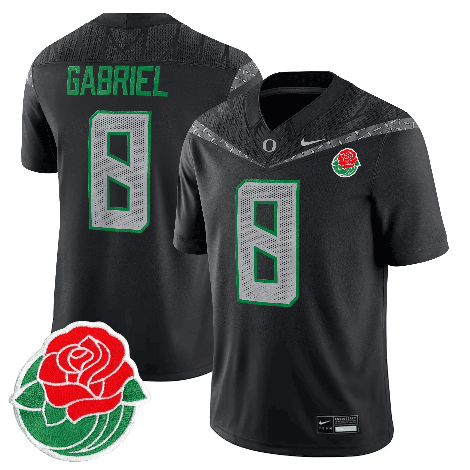 Men's Oregon Ducks Rose Bowl Patch Vapor Limited Jersey - All Stitched
