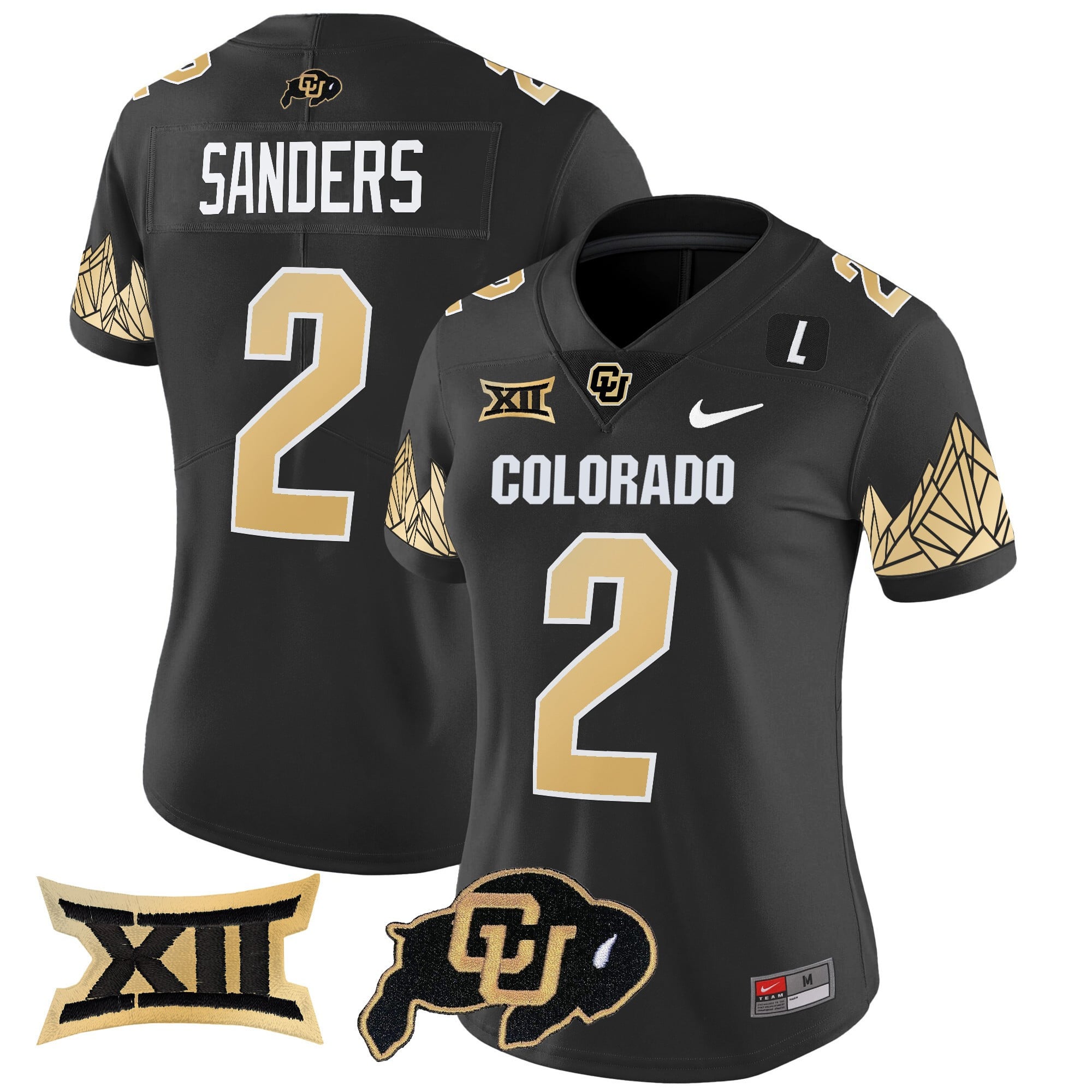 Women's Colorado Buffaloes Vapor Limited Jersey V4 - Big 12 XII Patch - All Stitched