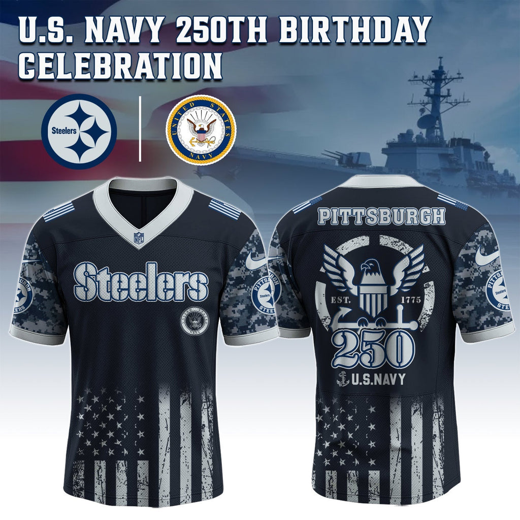 Pittsburgh Steelers NFL x U.S. NAVY 250TH Birthday Special Edition Jersey