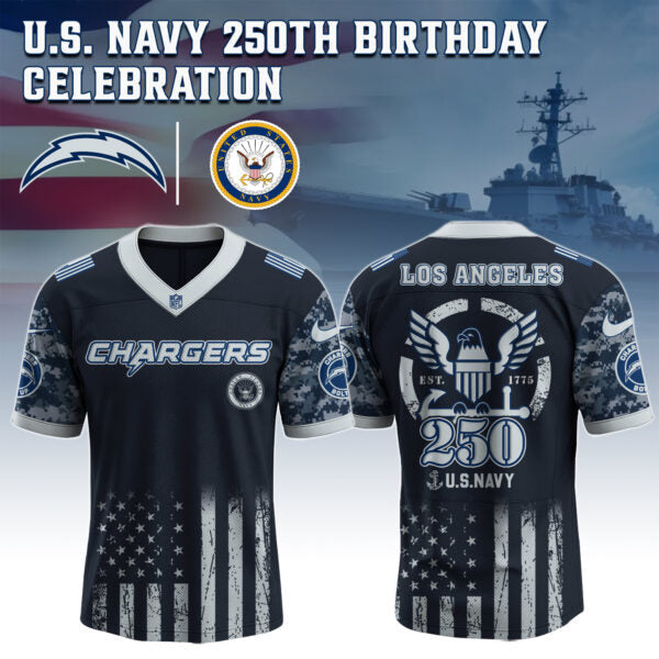 Los Angeles Chargers NFL x U.S. NAVY 250TH Birthday Special Edition Jersey