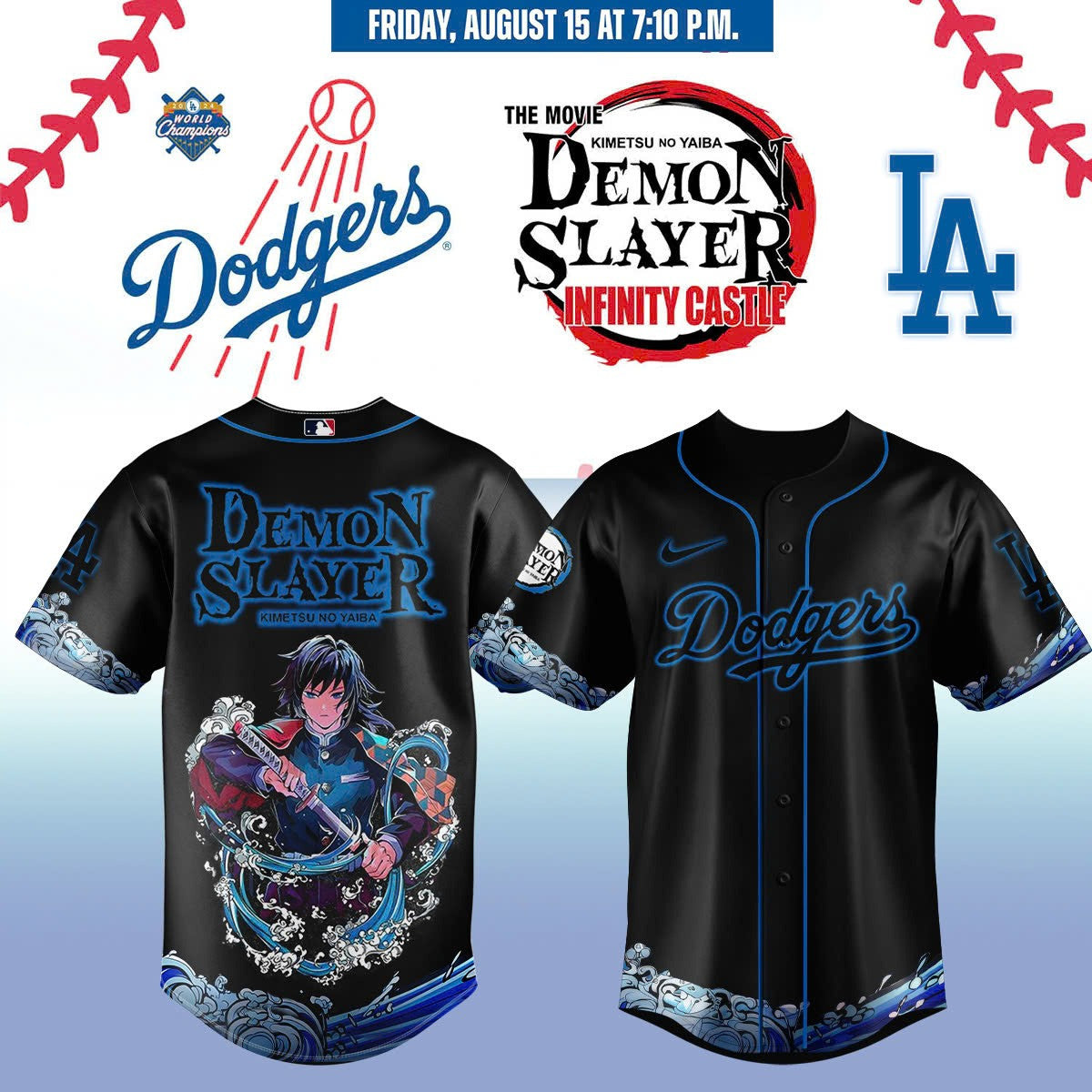 LA Dodgers _ Demon Slayer Jersey 2025