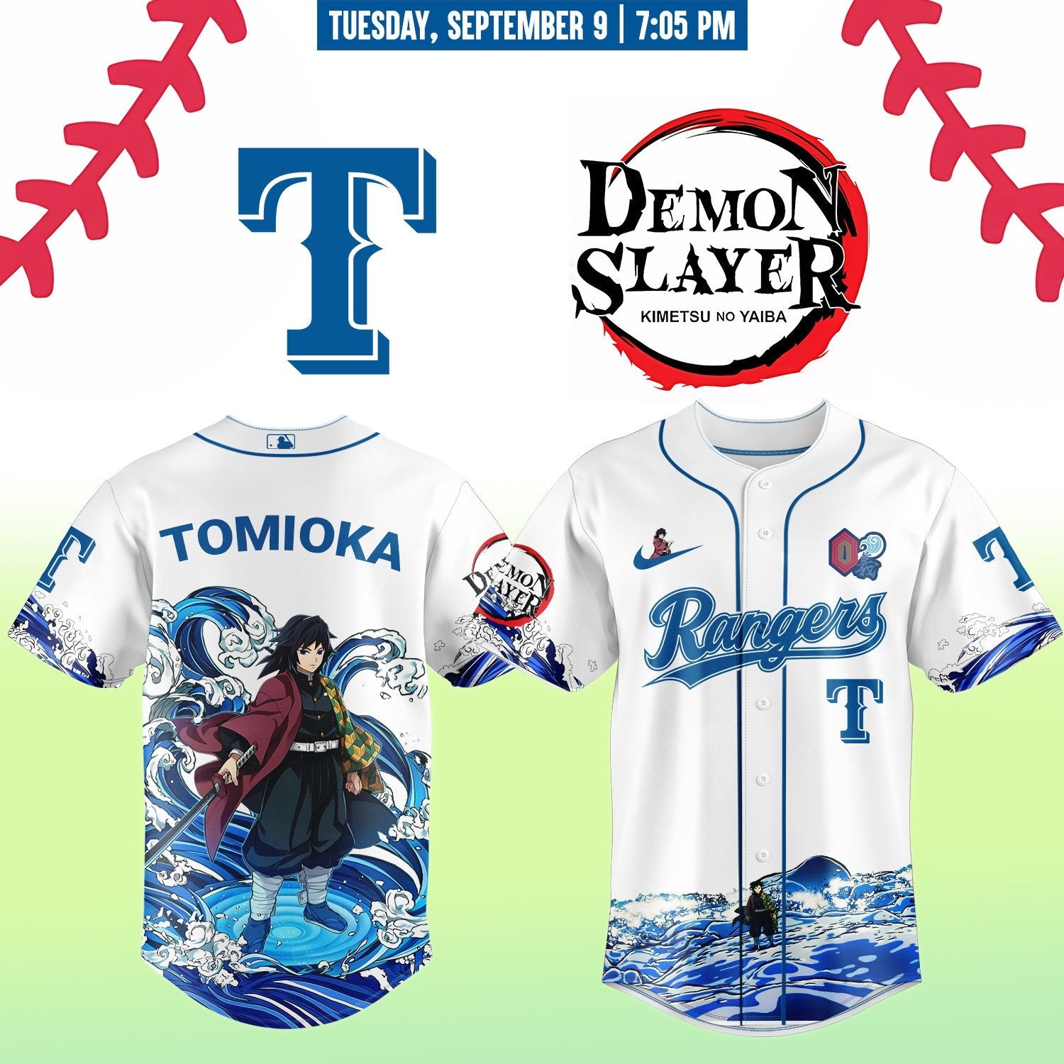 Texas Rangers _ Limited Edition Demon Slayer Jersey 2025
