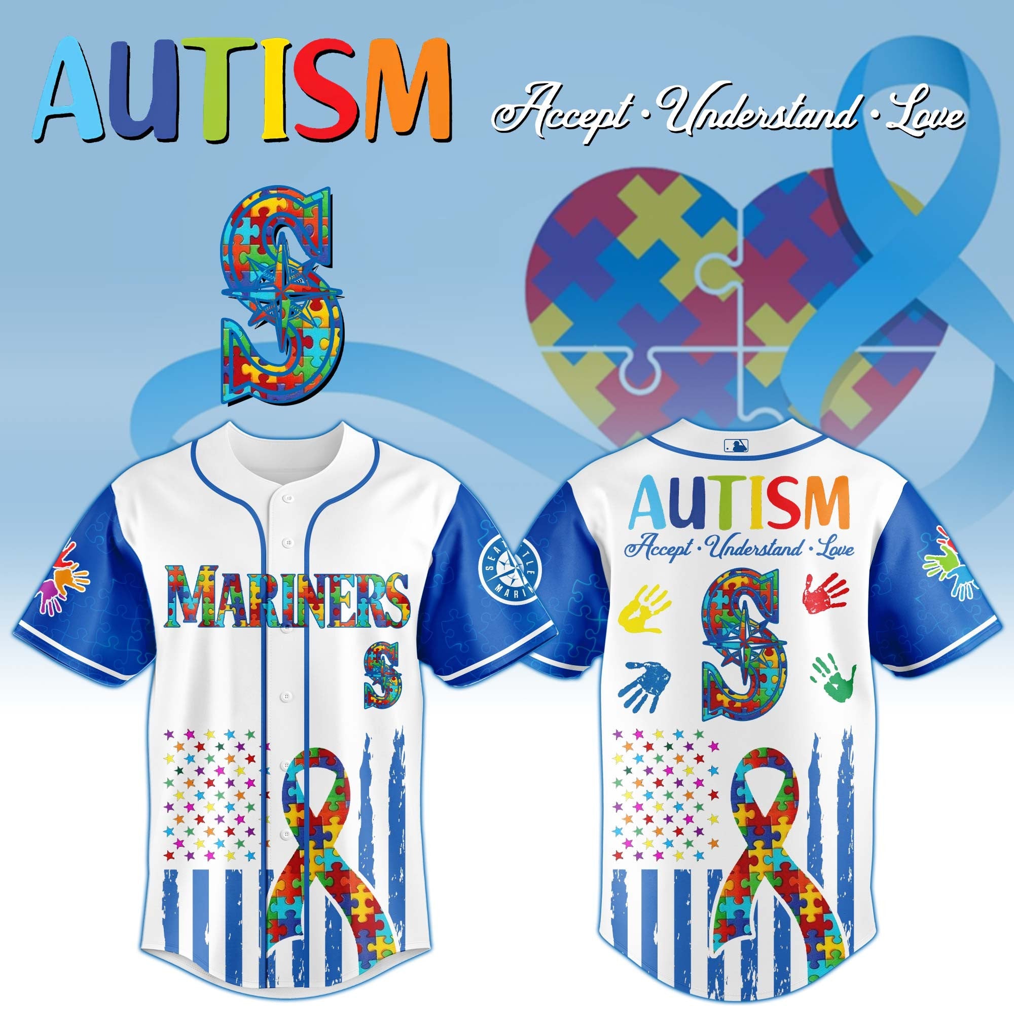 Seattle Mariners × Special Autism Awareness Month Limited Edition Jersey