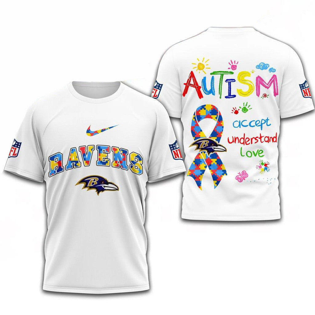 NFL Baltimore Ravens Autism Awareness Accept Understand Love Shirt Baltimore Ravens Merch