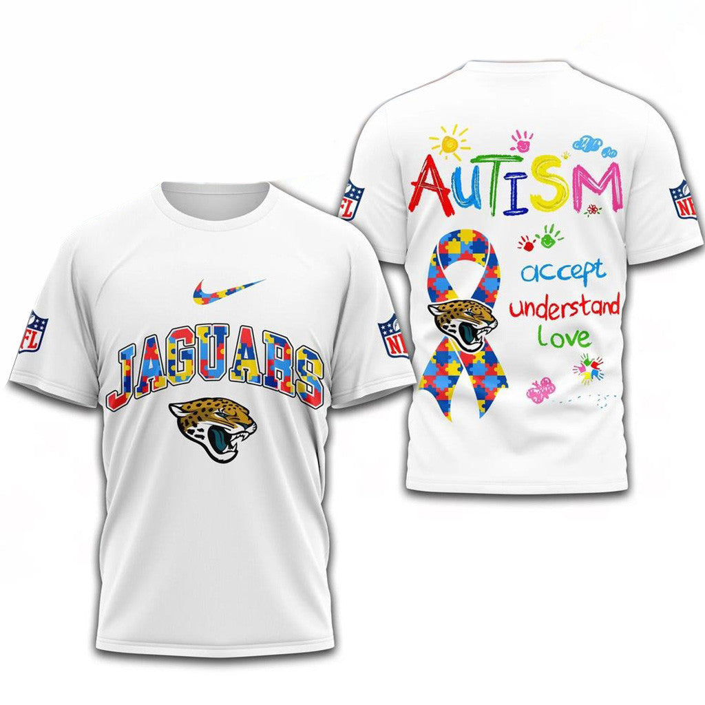 NFL Jacksonville Jaguars Autism Awareness Accept Understand Love Shirt Jacksonville Jaguars Merch