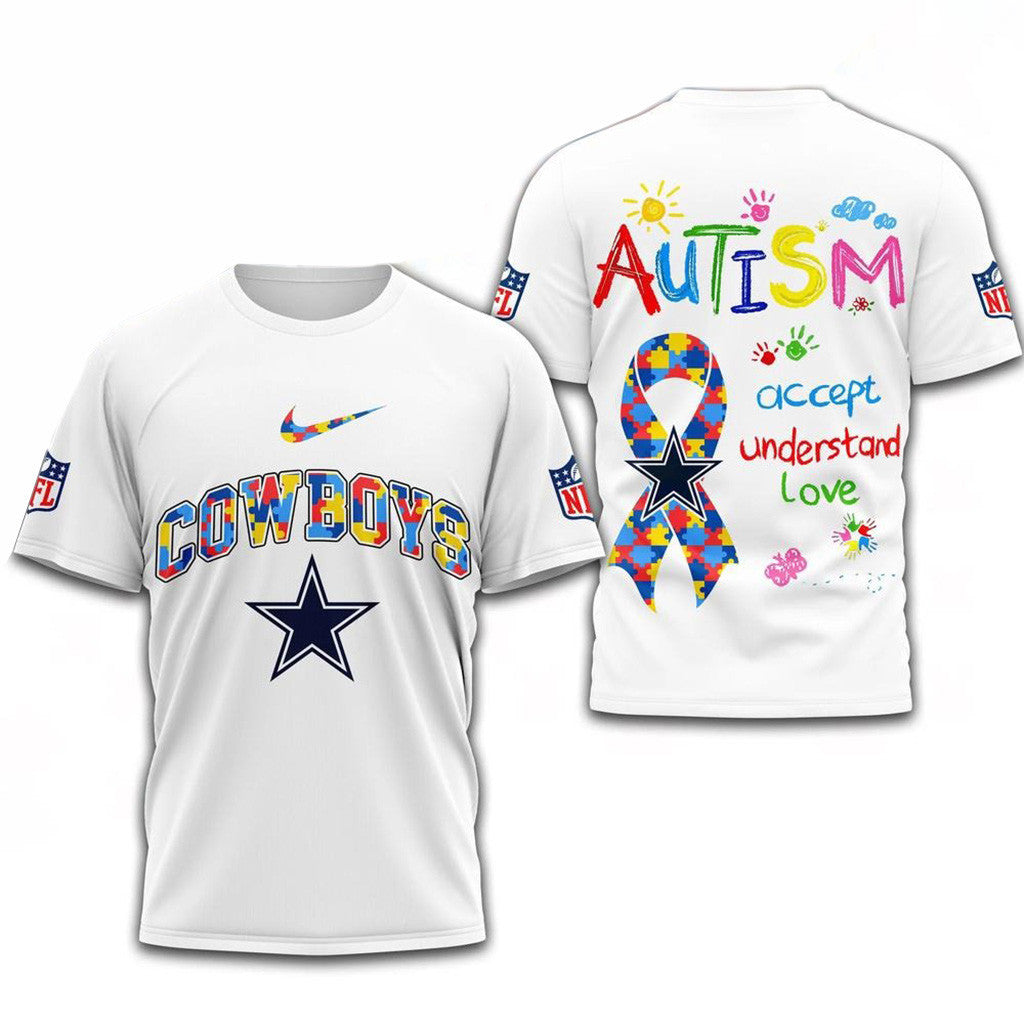 NFL Dallas Cowboys Autism Awareness Accept Understand Love Shirt Dallas Cowboys Merch