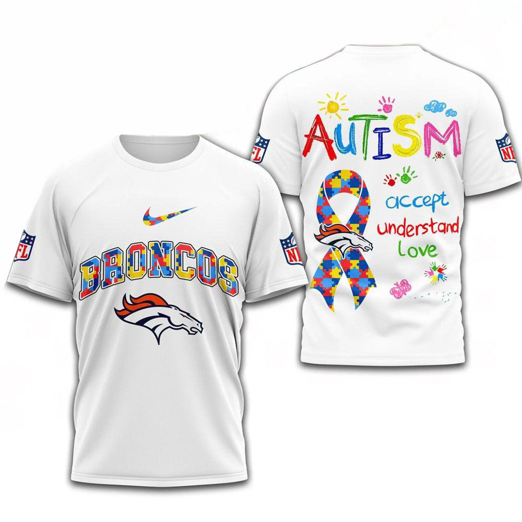 NFL Denver Broncos Autism Awareness Accept Understand Love Shirt Denver Broncos Merch