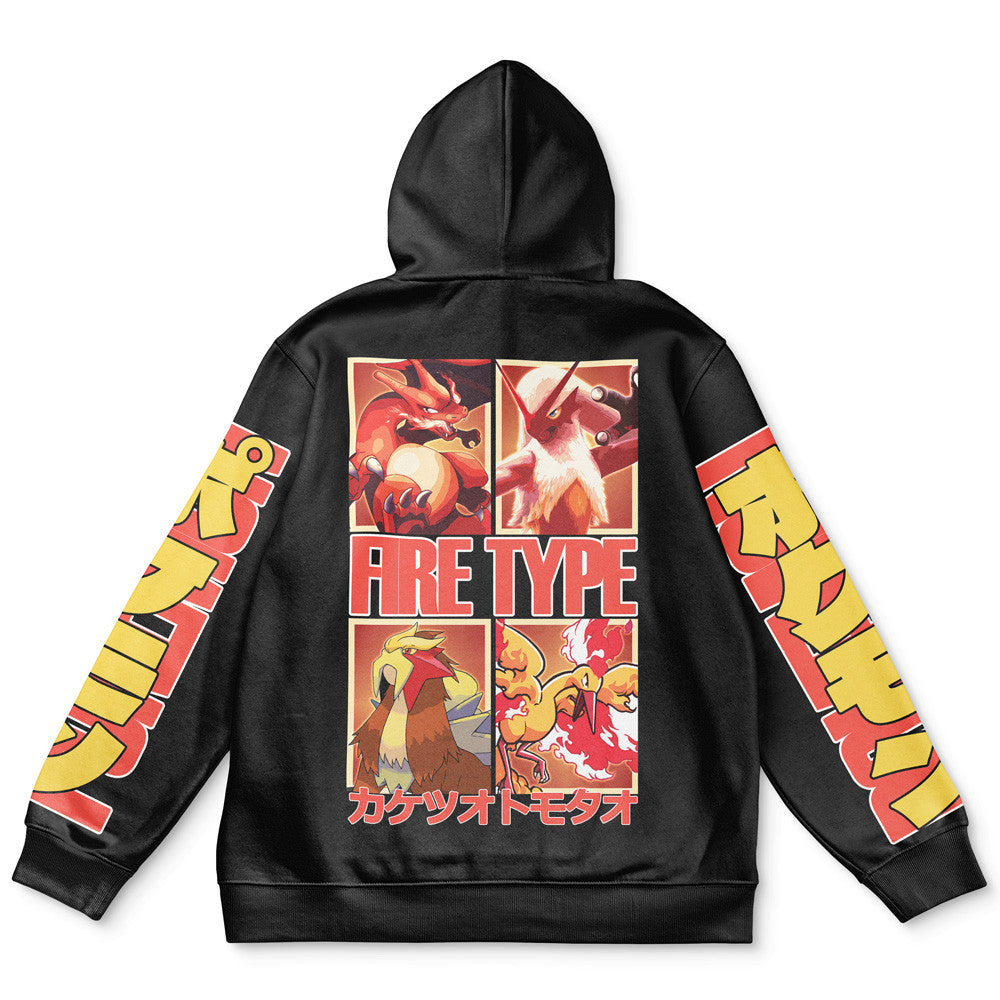 Fire Type Pokemon Streetwear Hoodie