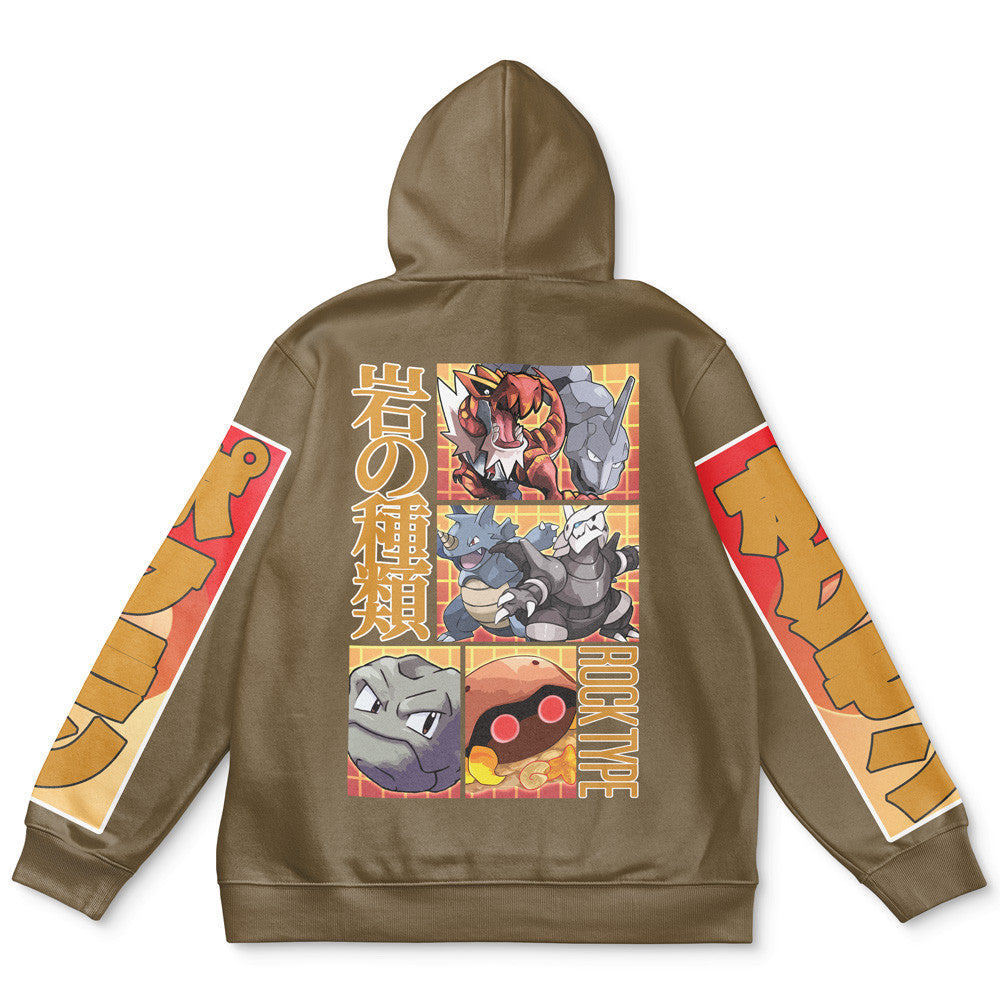 Rock Type Pokemon Streetwear Hoodie