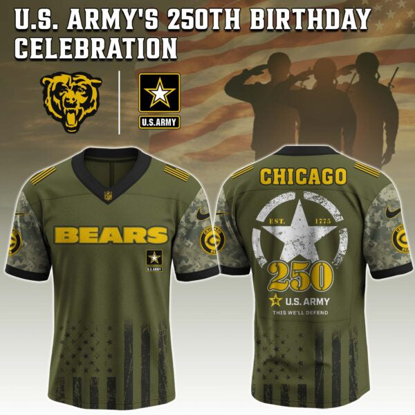 Chicago Bears NFL x U.S. ARMY'S 250TH Birthday Special Edition Jersey