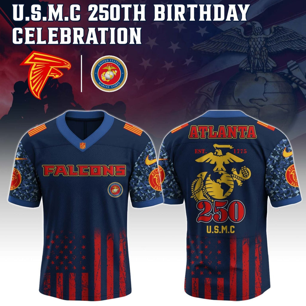 Atlanta Falcons NFL x U.S.M.C 250TH Birthday Special Edition Jersey