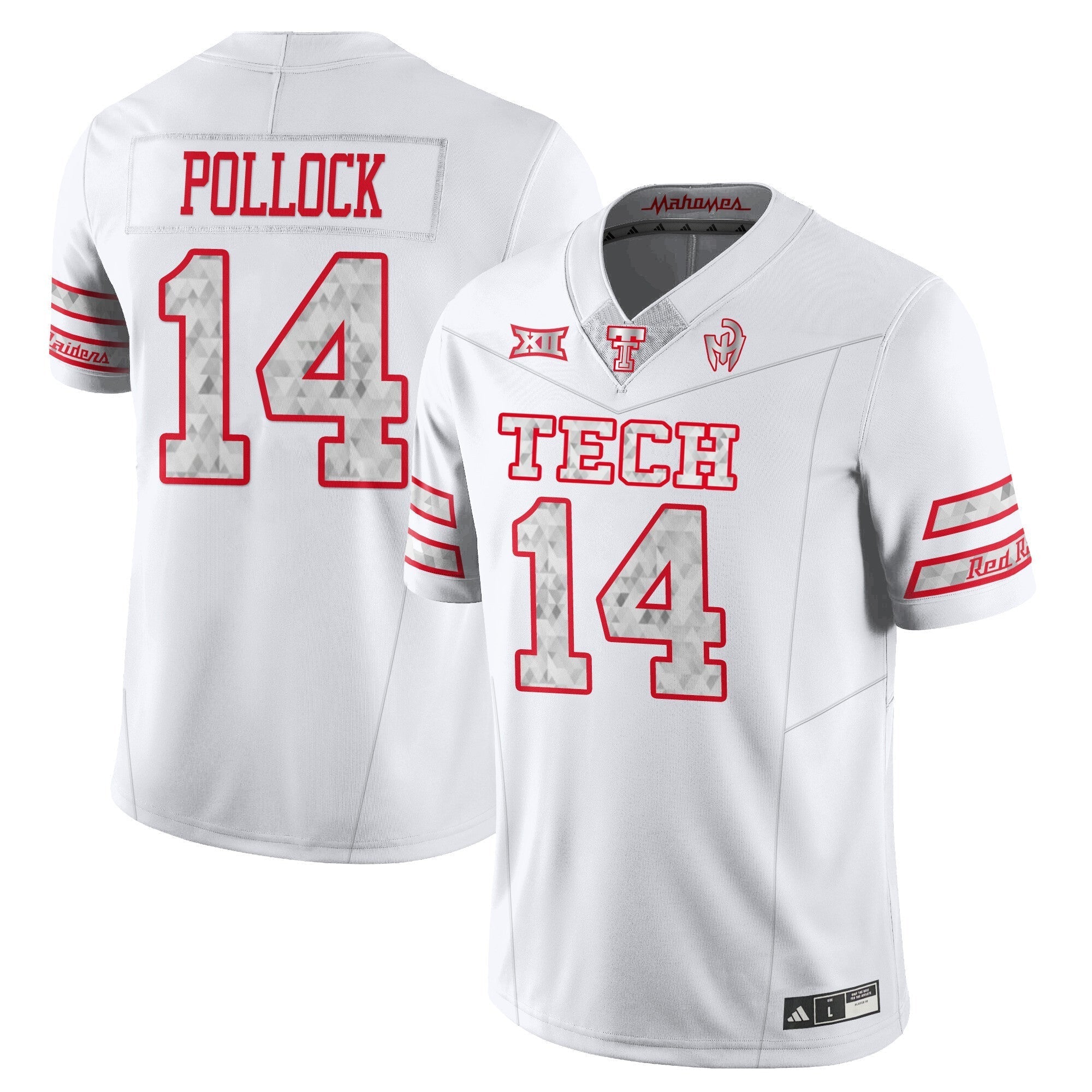 Texas Tech Football Ã¢â¬ÅGalvanICEDÃ¢â¬Â Jersey - All Stitched