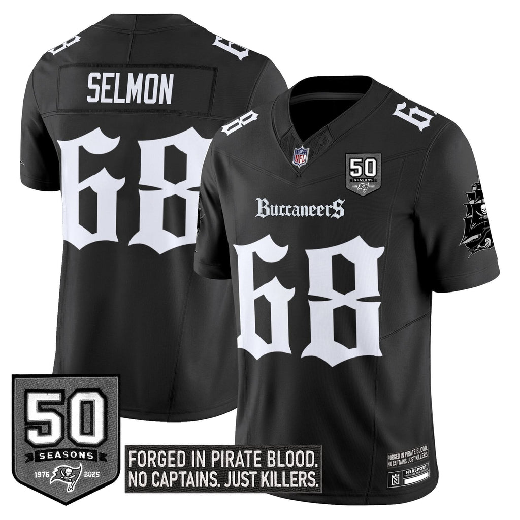 Tampa Bay Buccaneers 'Gothic Pirate Shadows Edition' Limited Jersey - All Stitched