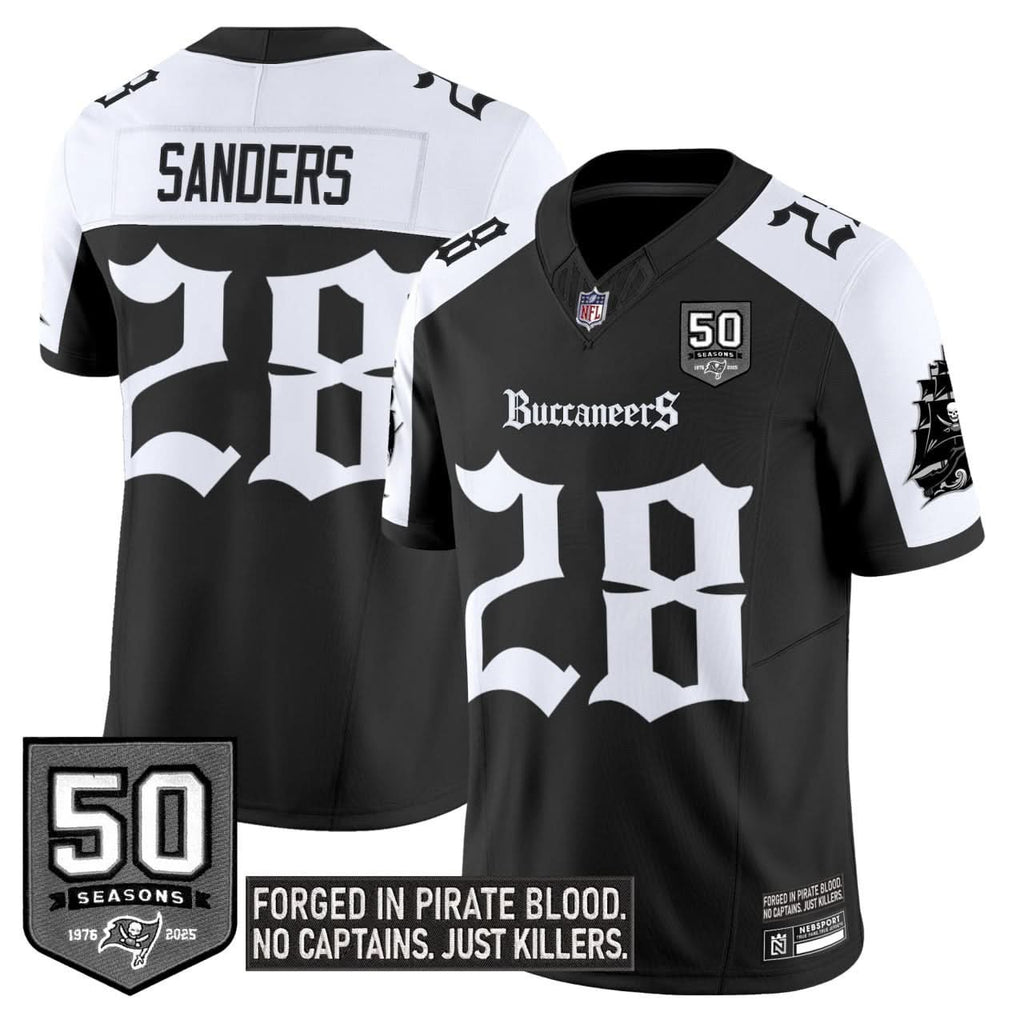 Tampa Bay Buccaneers 'Gothic Pirate Shadows Edition' Limited Jersey - All Stitched